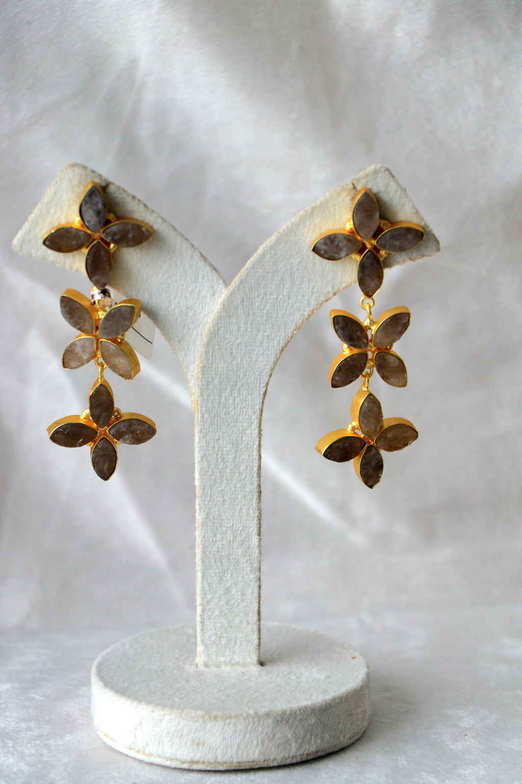 Amber Bloom Cascade Earrings