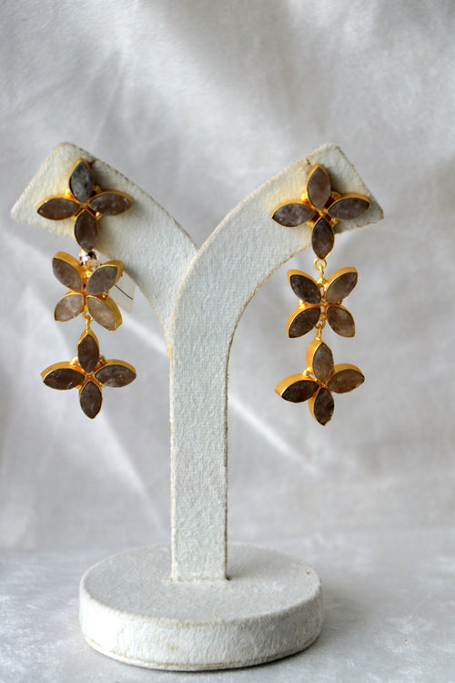 Amber Bloom Cascade Earrings