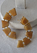 Amber Cascade Geometric Earrings