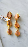 Amber Cascade Statement Earrings
