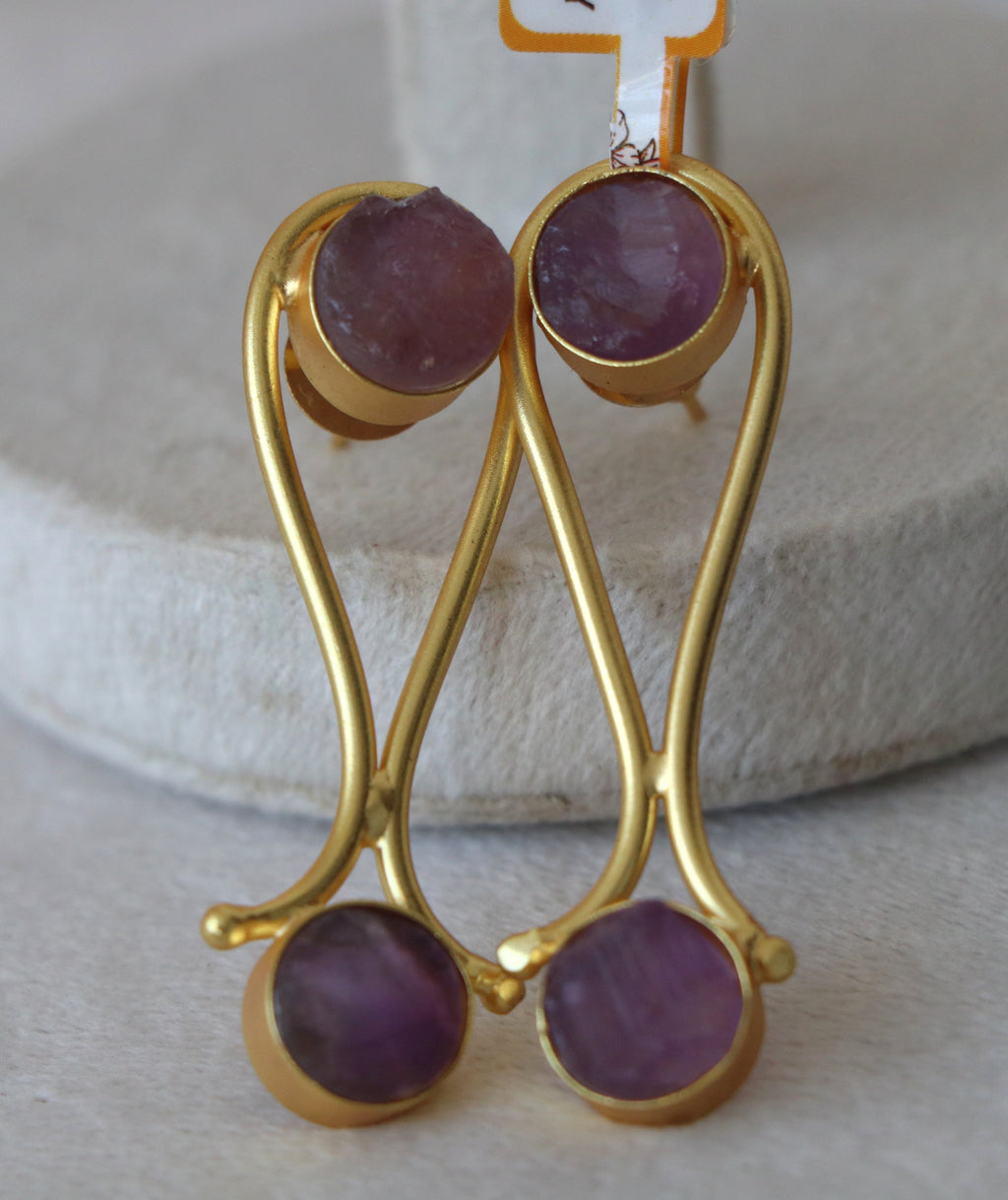 Amethyst Berry Branch Earrings