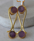 Amethyst Berry Branch Earrings