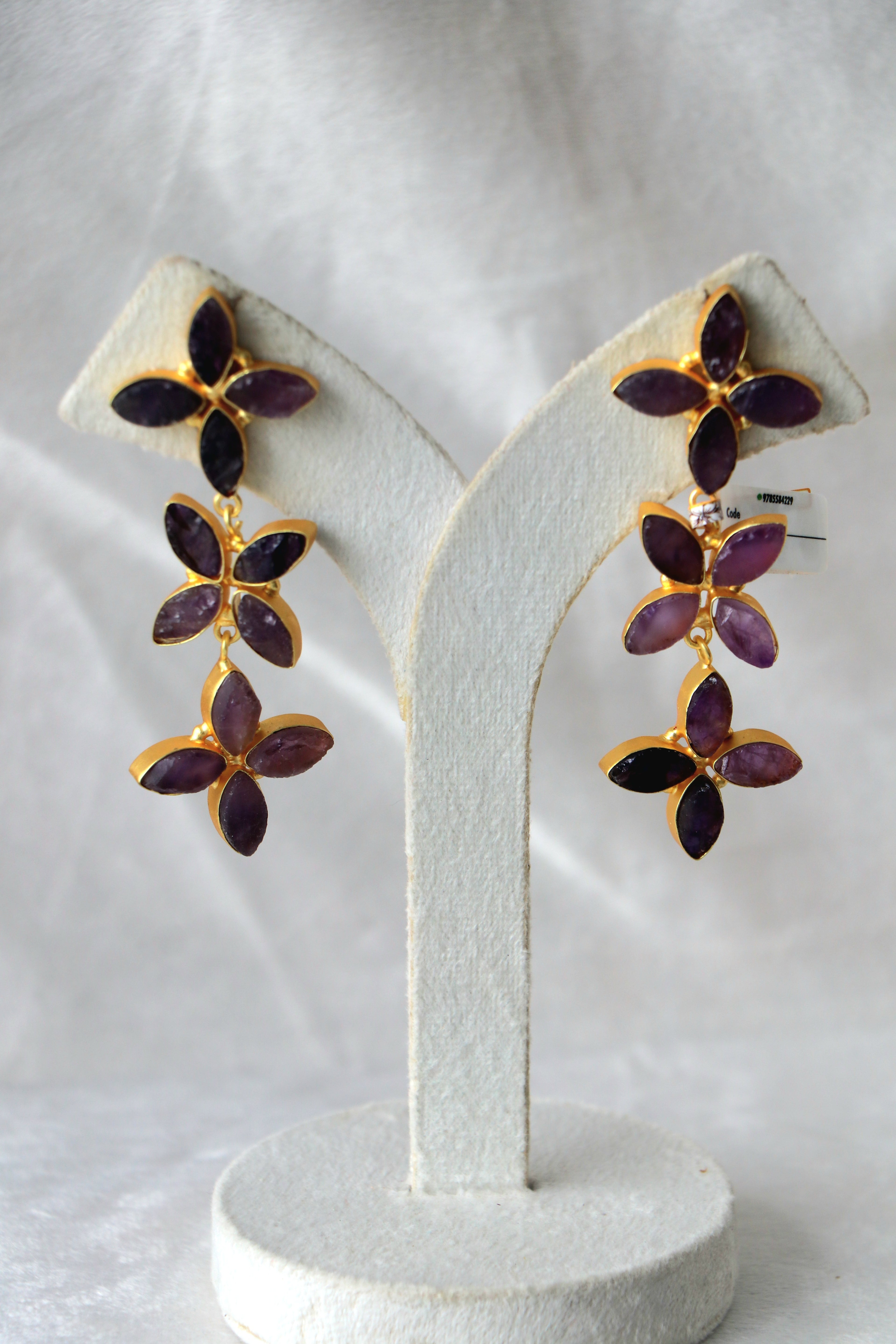 Amethyst Bloom Cascade Earrings