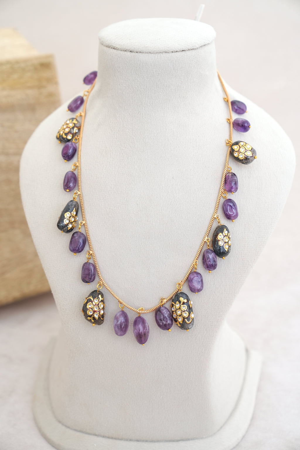 Amethyst Bloom Statement Necklace