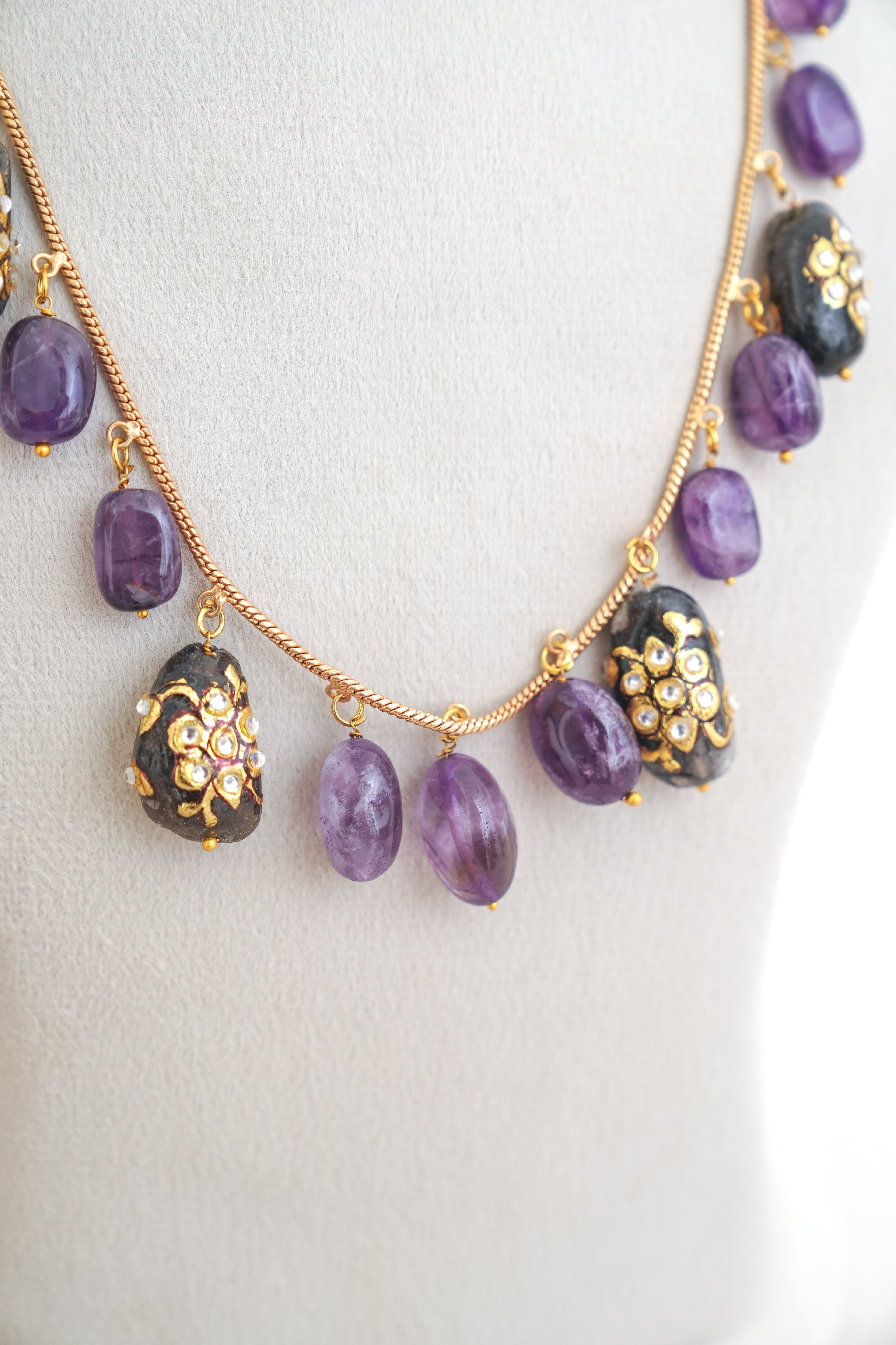 Amethyst Bloom Statement Necklace