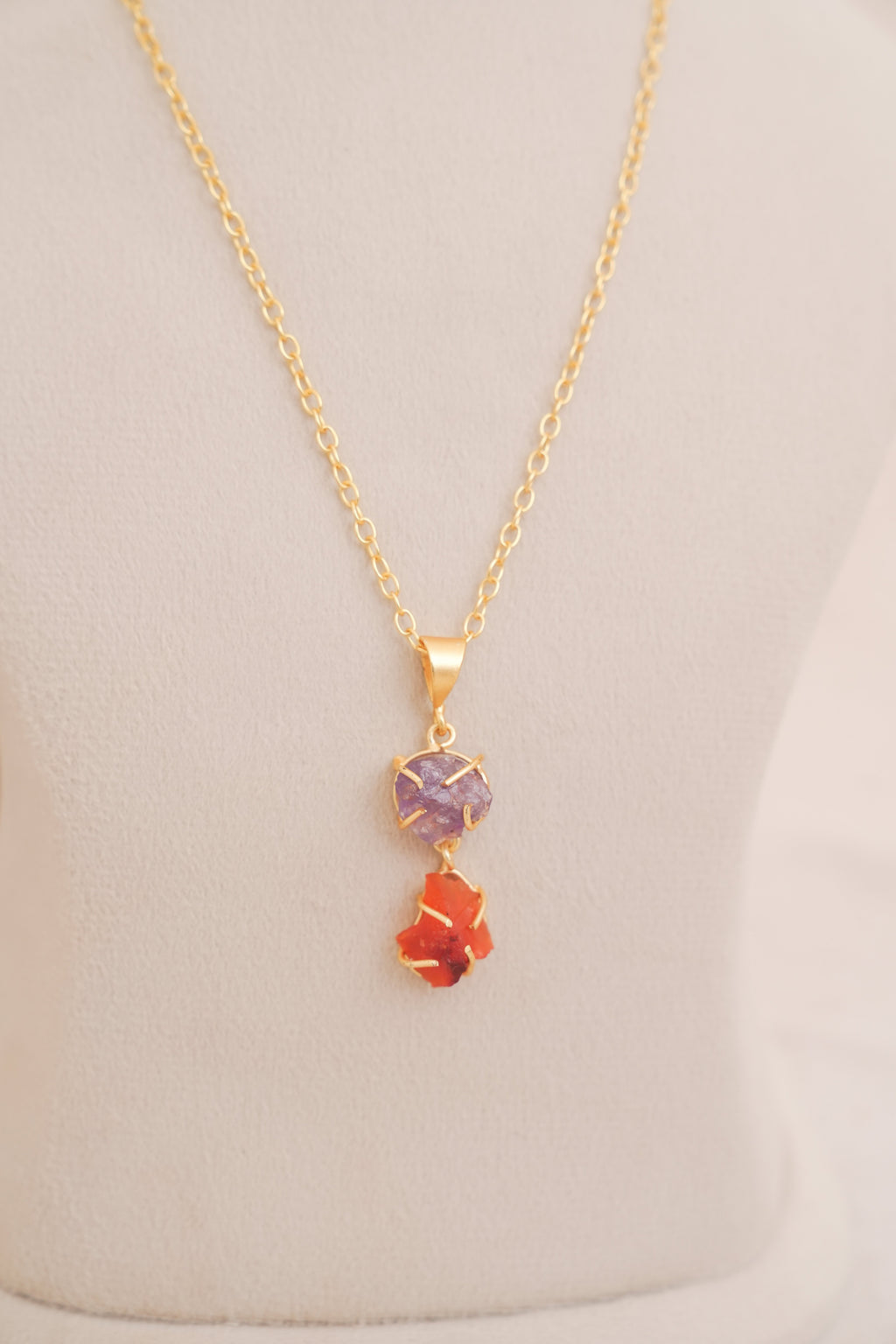 Amethyst & Carnelian Harmony Necklace