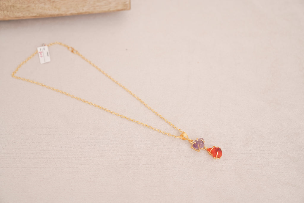 Amethyst & Carnelian Harmony Necklace