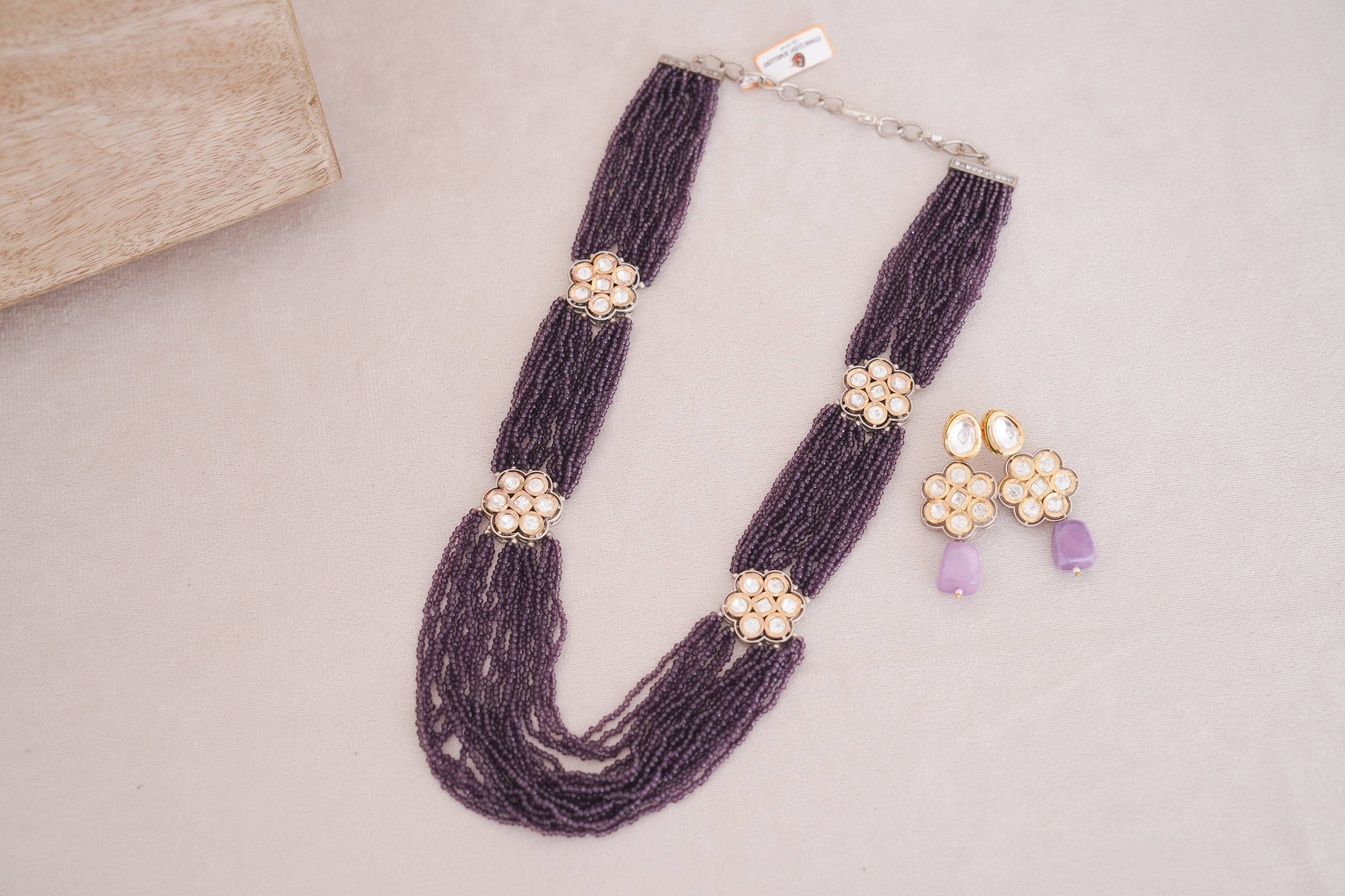 Kundan Multi Strand Necklace Set