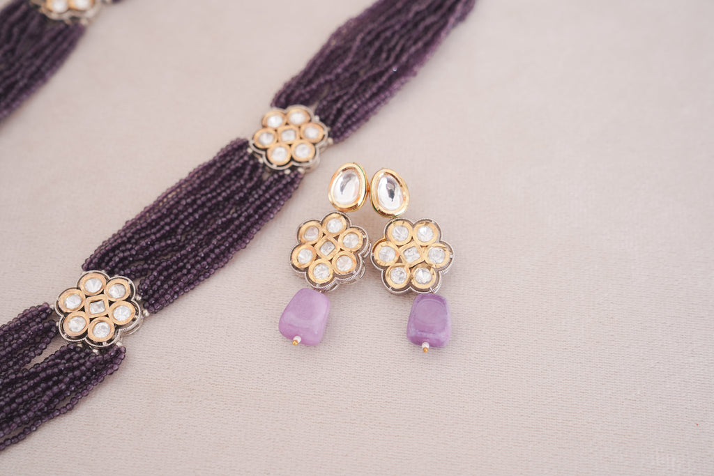 Kundan Multi Strand Necklace Set