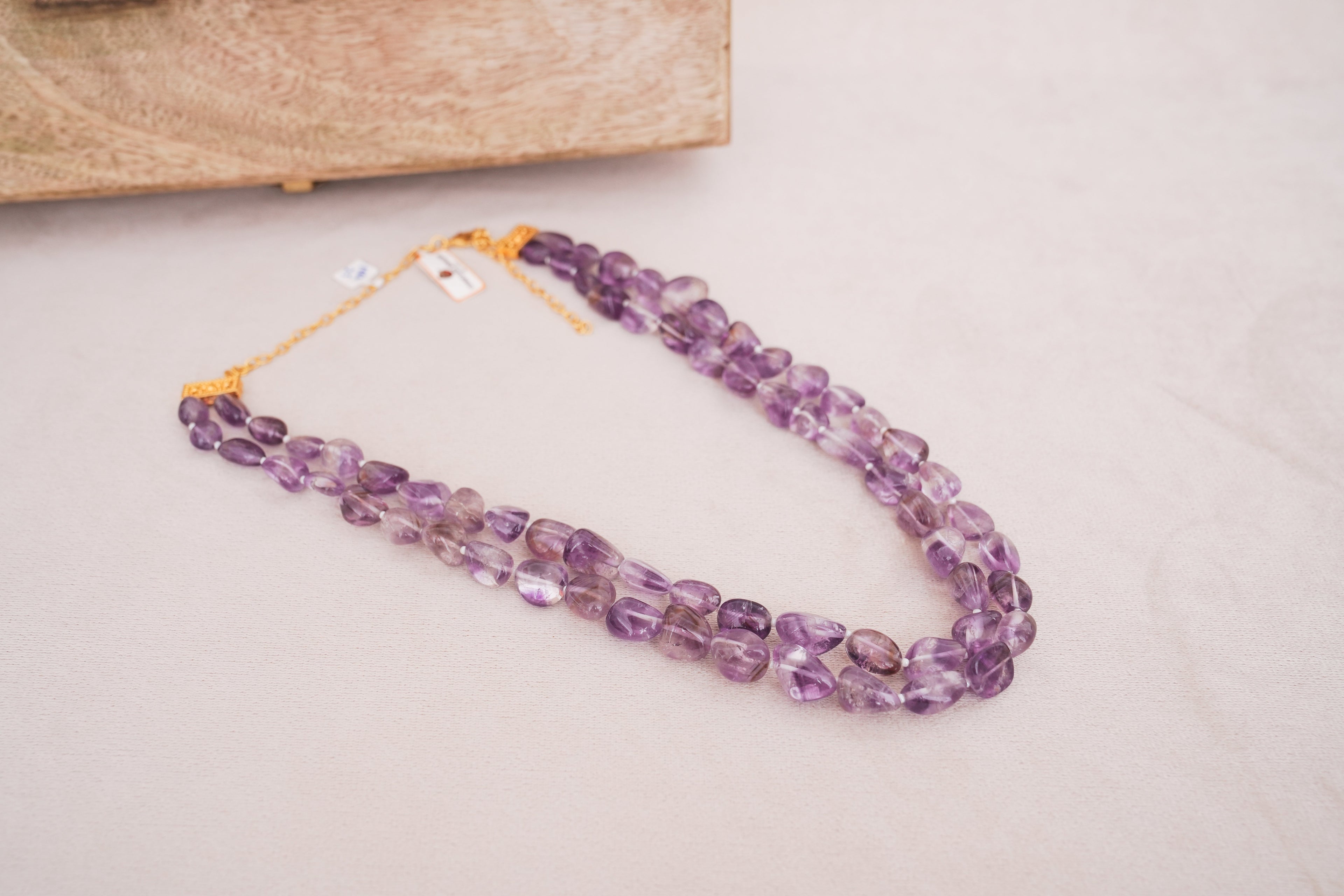 Natural Amethyst Nugget Multi-Strand Necklace