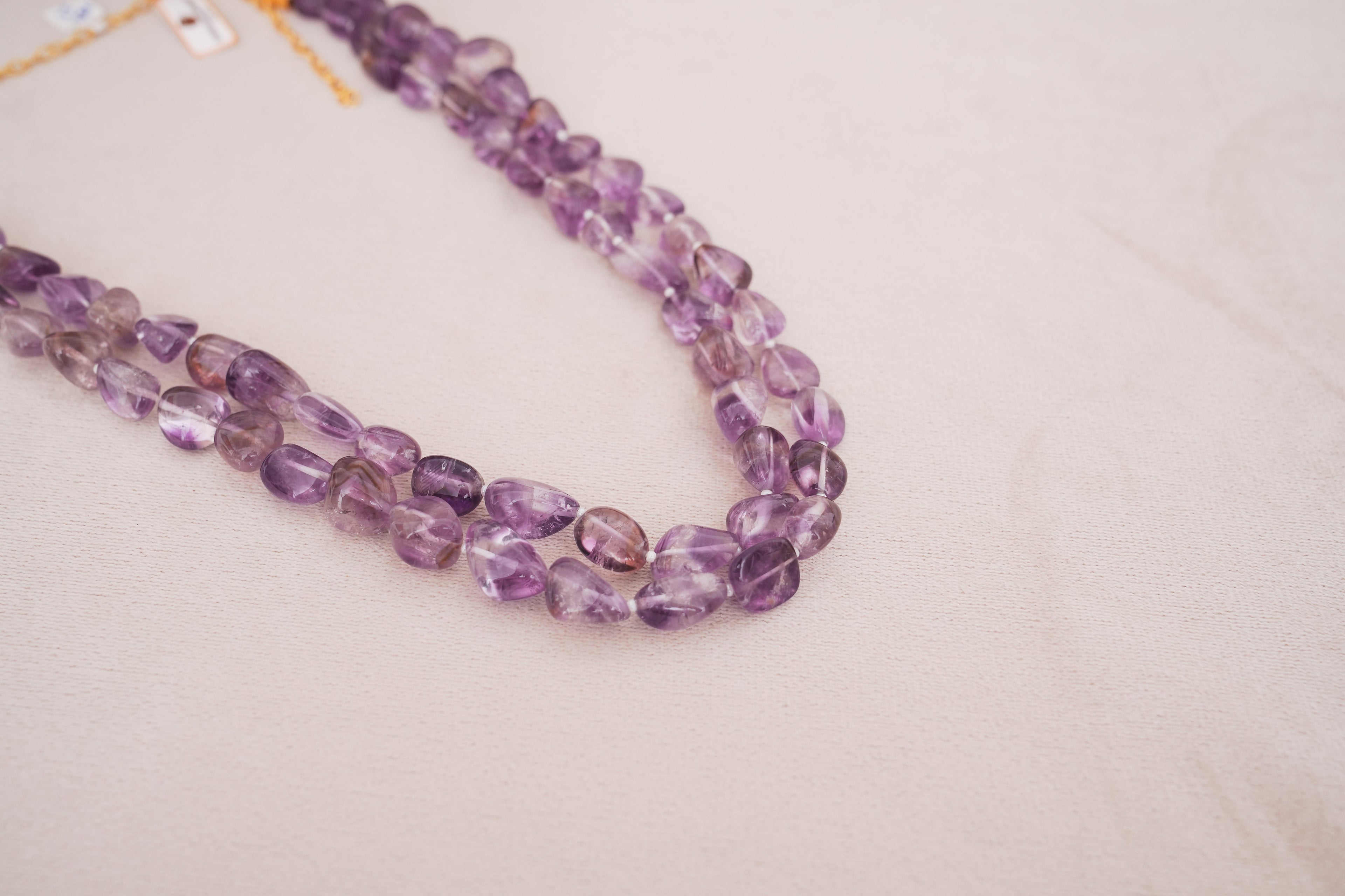 Natural Amethyst Nugget Multi-Strand Necklace