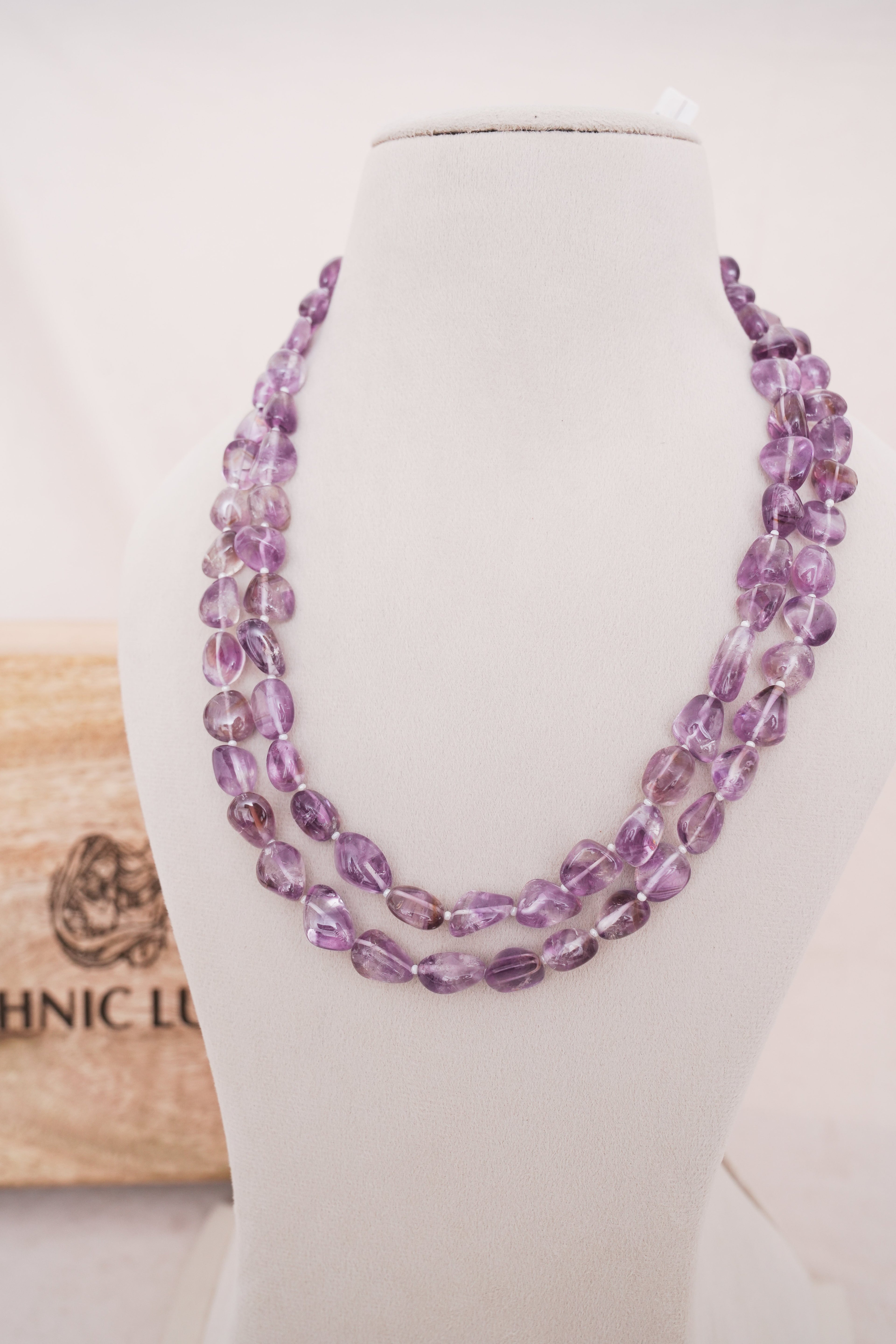 Natural Amethyst Nugget Multi-Strand Necklace