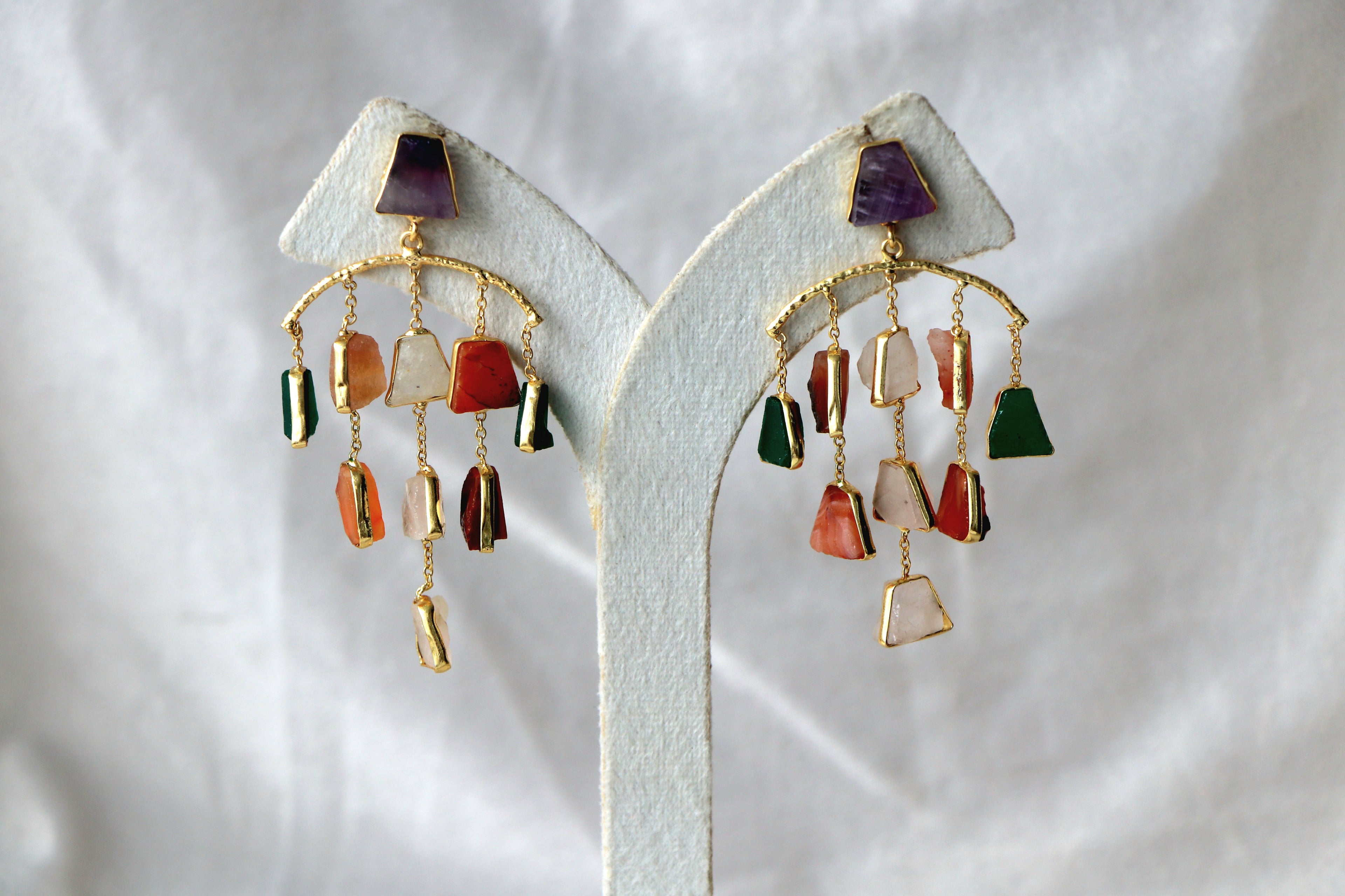 Amethyst Cascade Statement Earrings