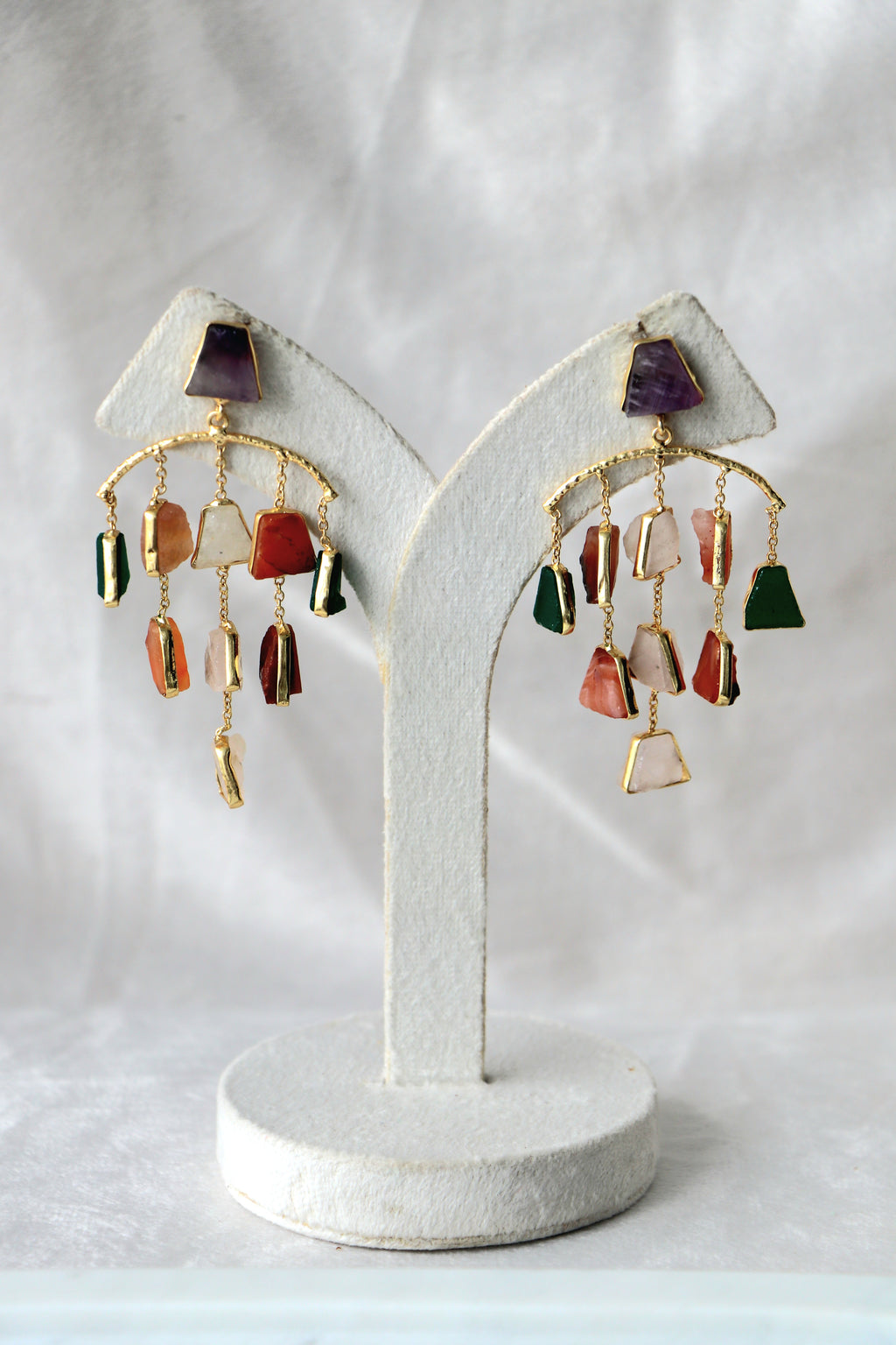 Amethyst Cascade Statement Earrings