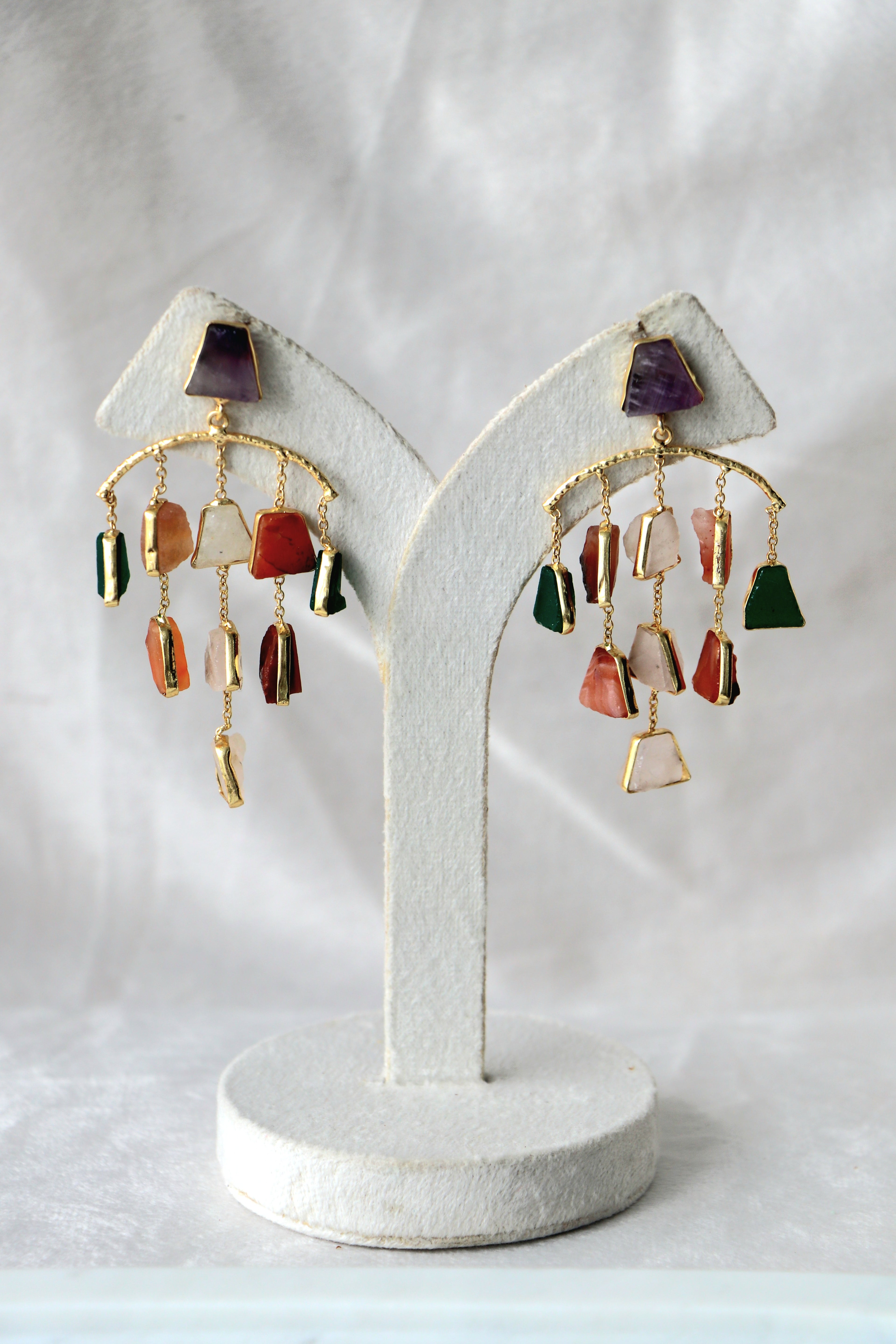 Amethyst Cascade Statement Earrings