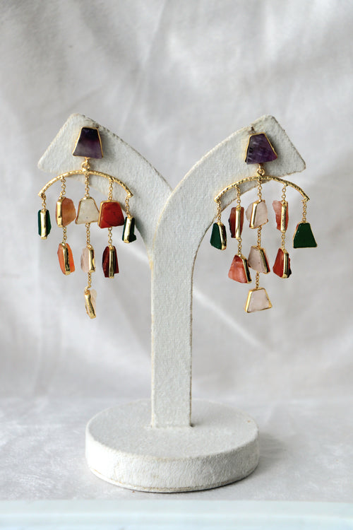 Amethyst Cascade Statement Earrings
