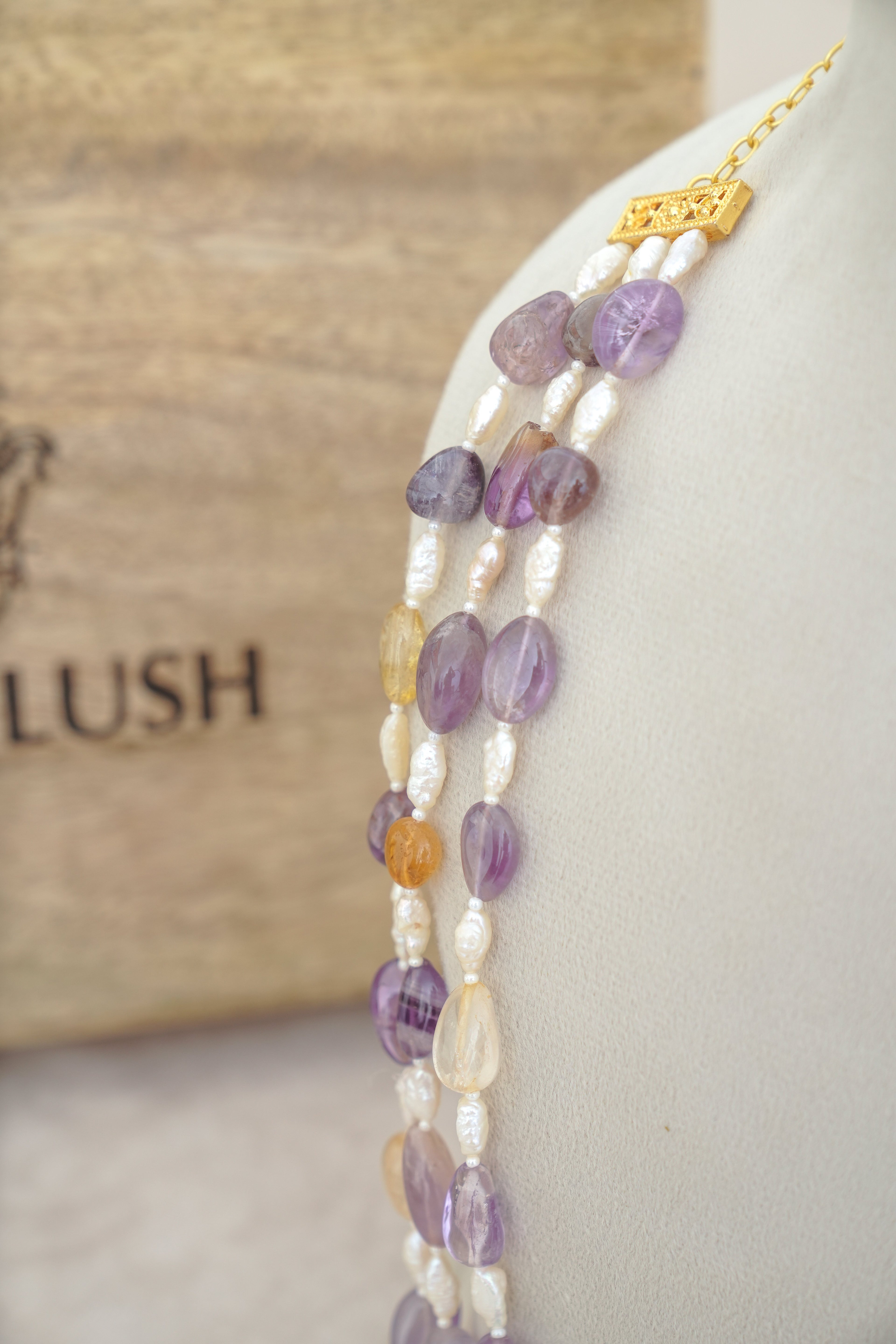 Amethyst Citrine Harmony Necklace