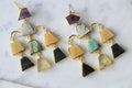 Amethyst Geometric Cascade Earrings