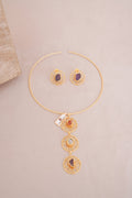 Celestial Web Multicolour Wire Brass Hasli Set