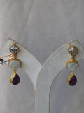 Amethyst Moonstone Trio Earrings