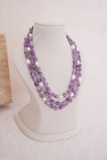 Natural Amethyst & Freshwater Pearl Layered Necklace