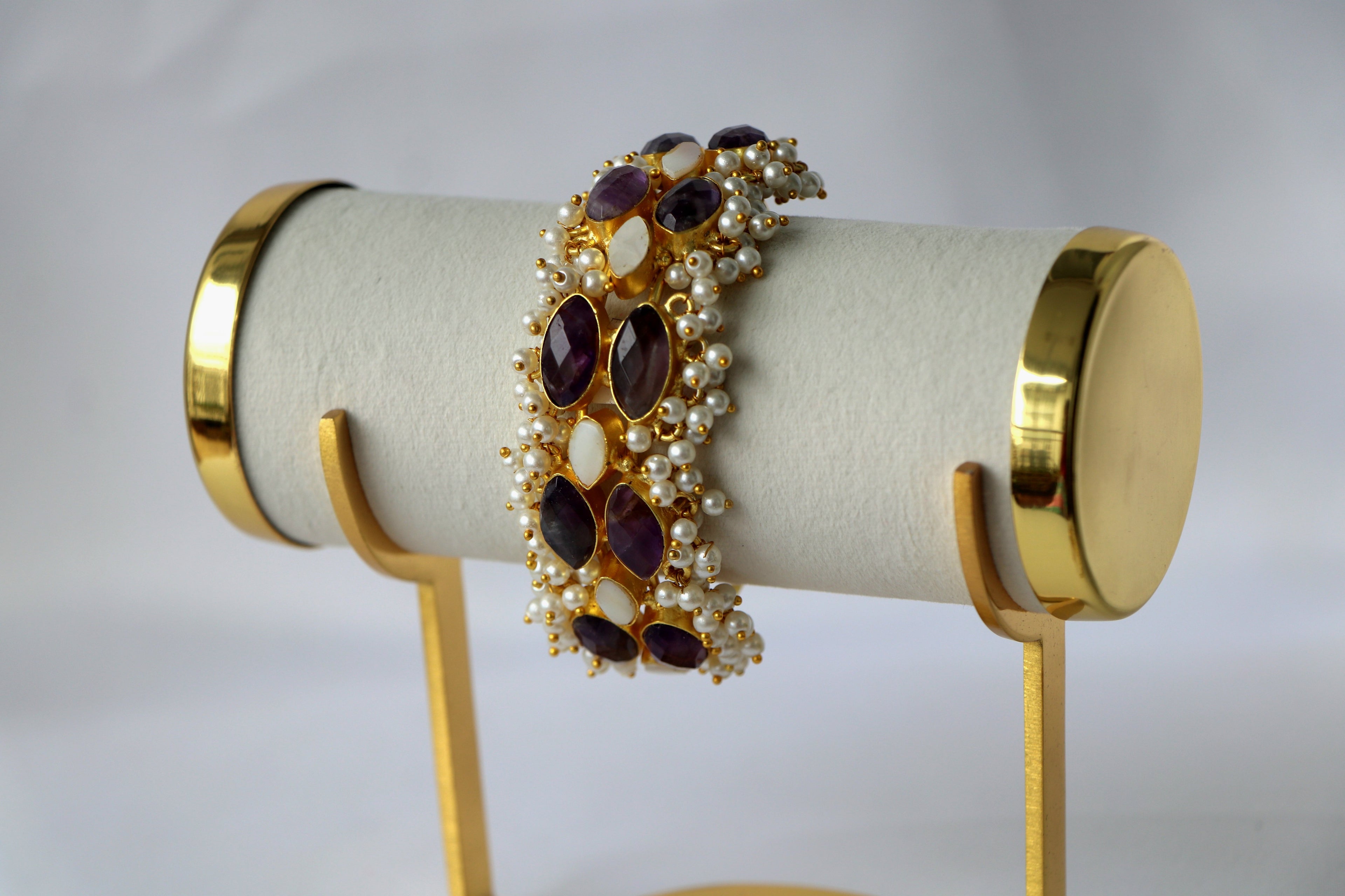 Emerald Cascade Cuff Bracelet