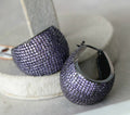 Amethyst Radiance Hoop Earrings