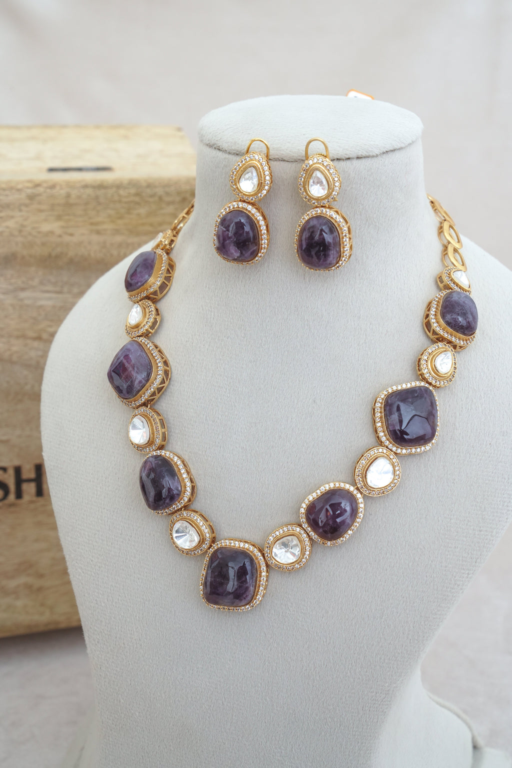 Amethyst Radiance Necklace  Earrings