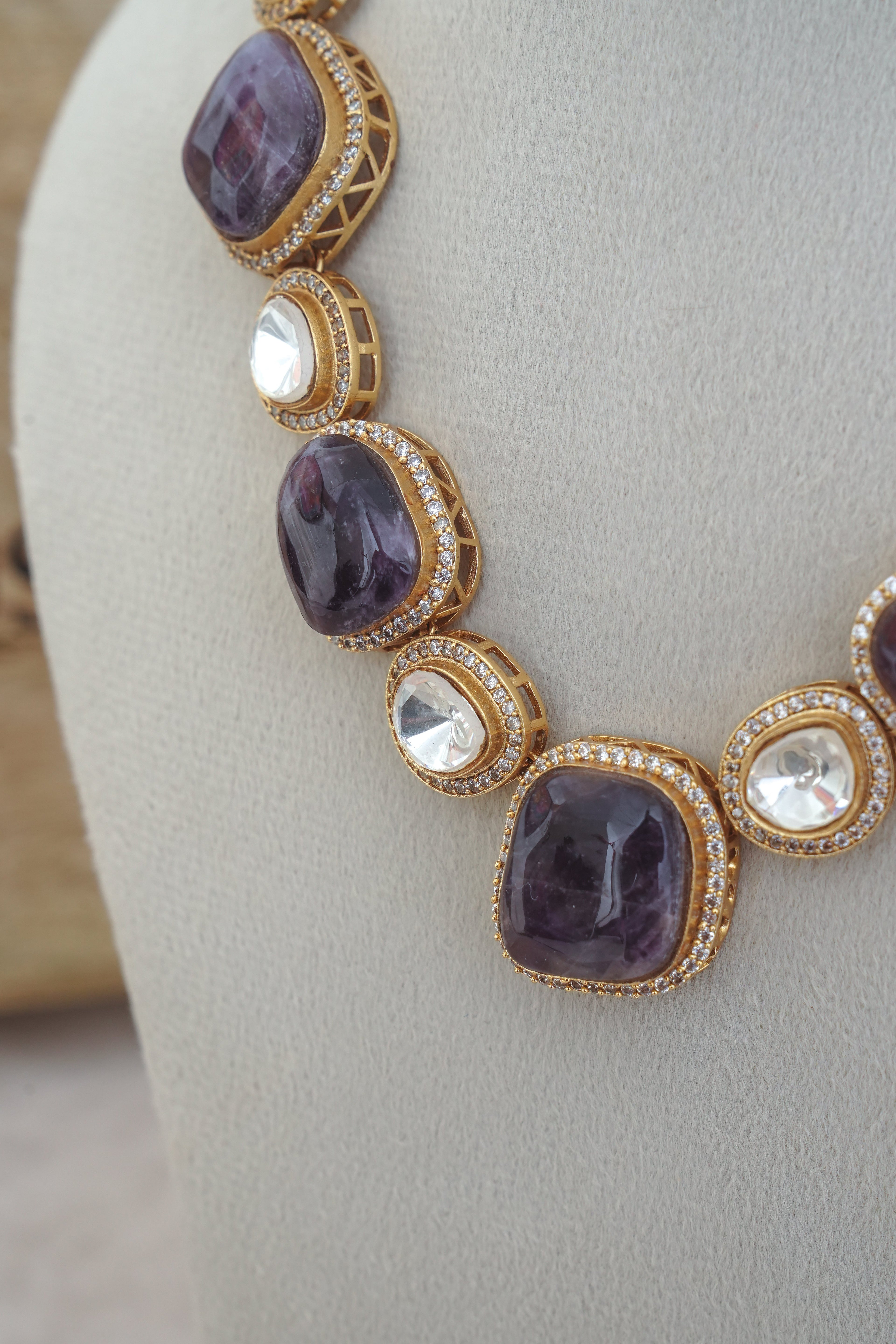 Amethyst Radiance Necklace  Earrings