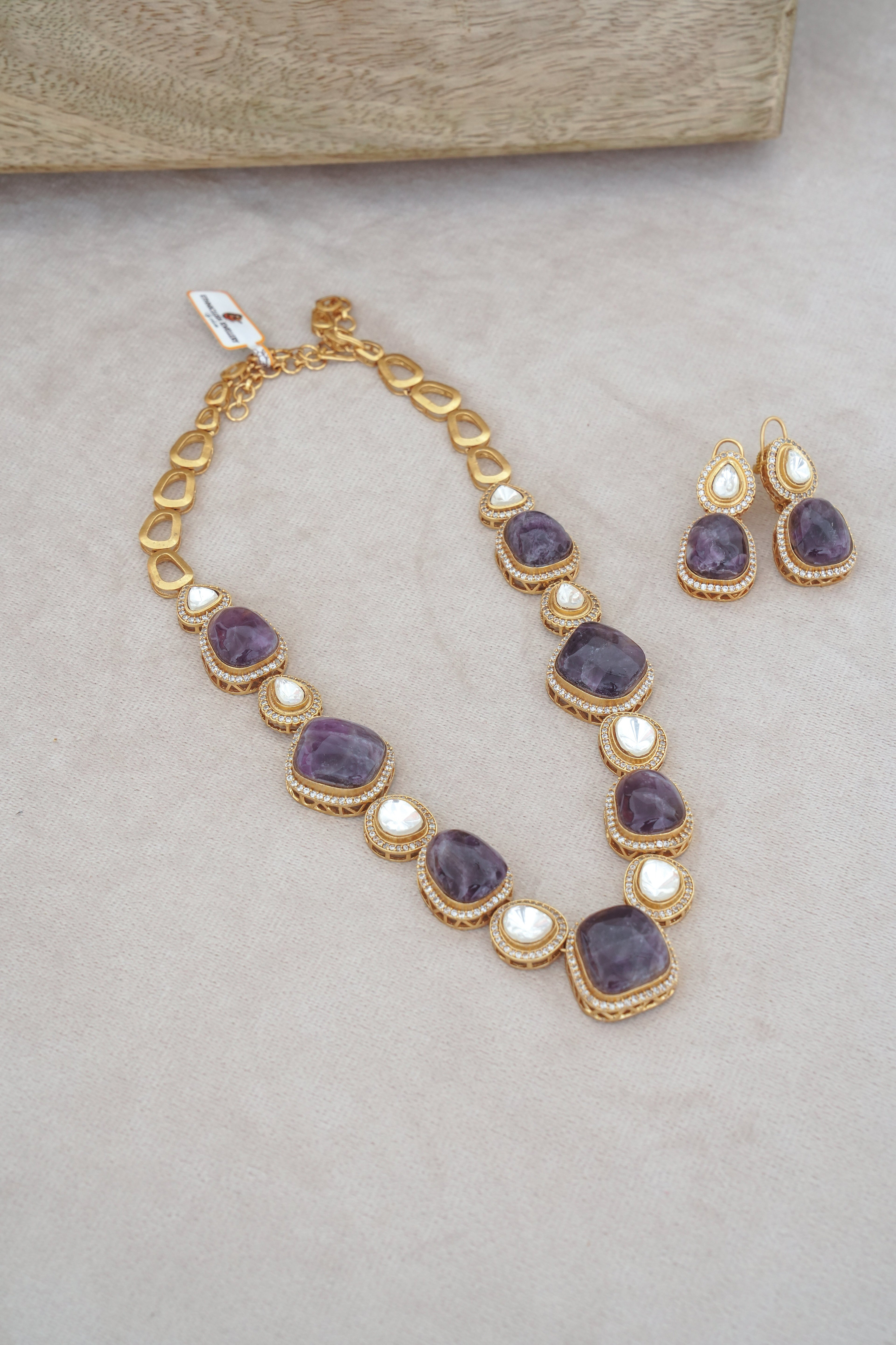 Amethyst Radiance Necklace  Earrings