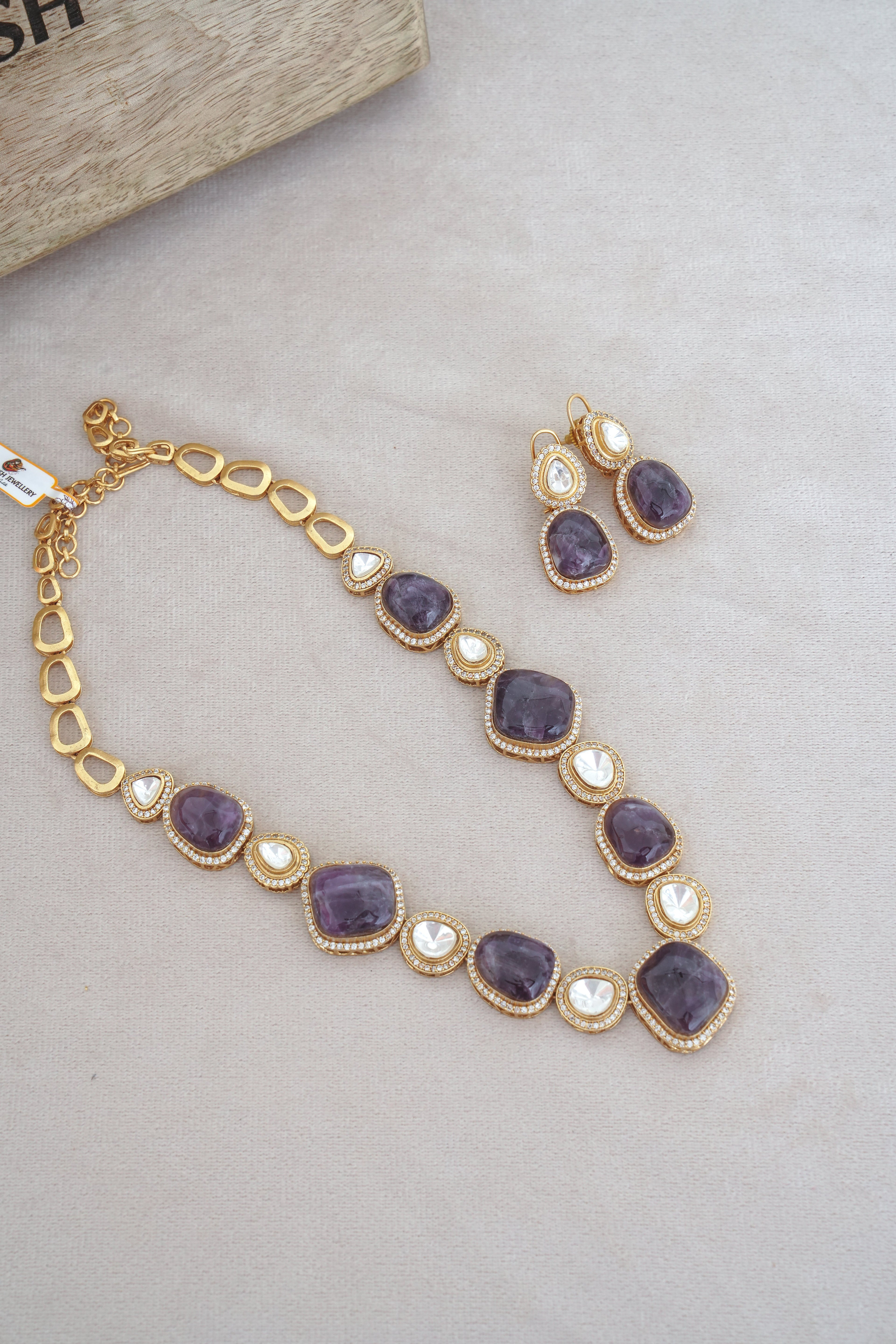 Amethyst Radiance Necklace  Earrings