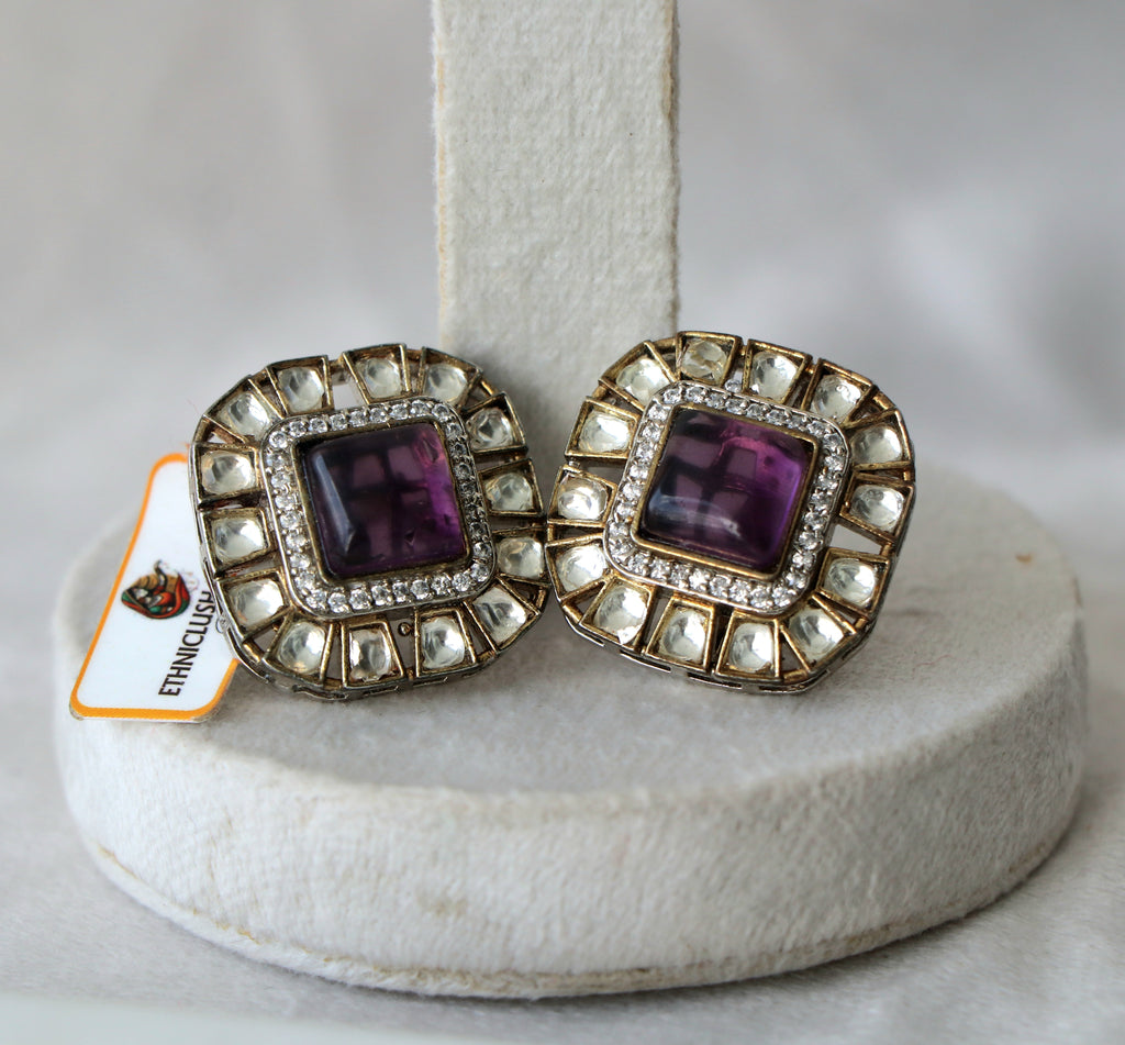 Purple Radiance Statement Earrings