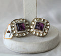 Purple Radiance Statement Earrings