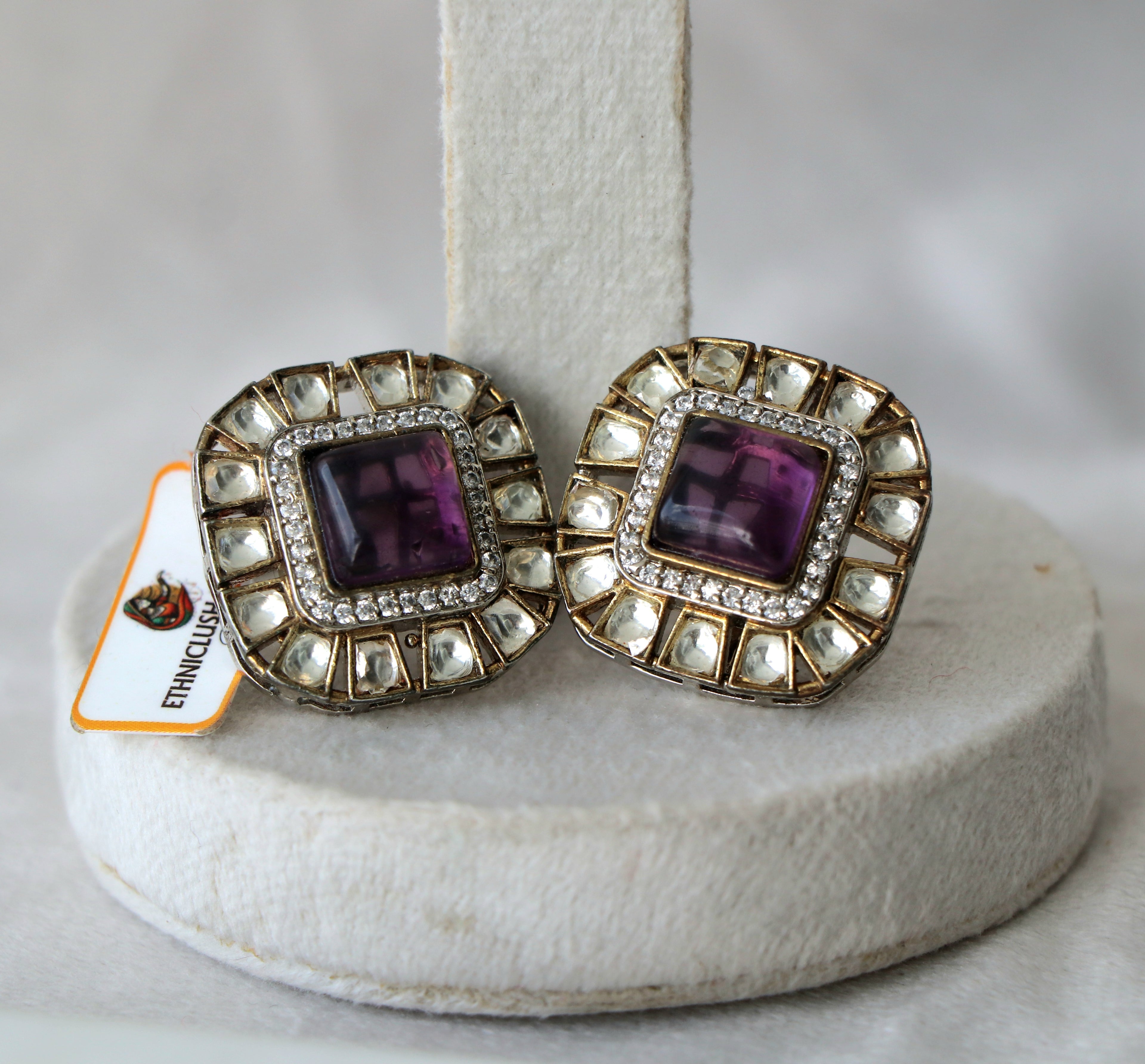 Purple Radiance Statement Earrings