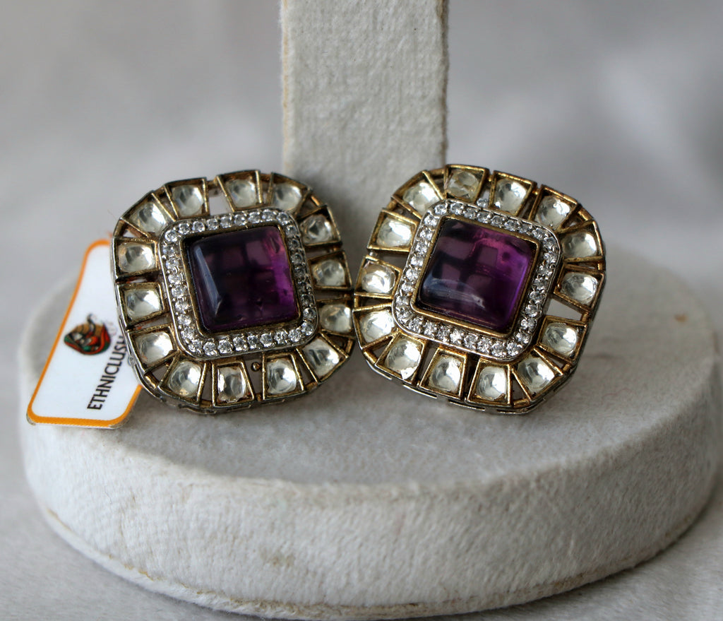 Purple Radiance Statement Earrings
