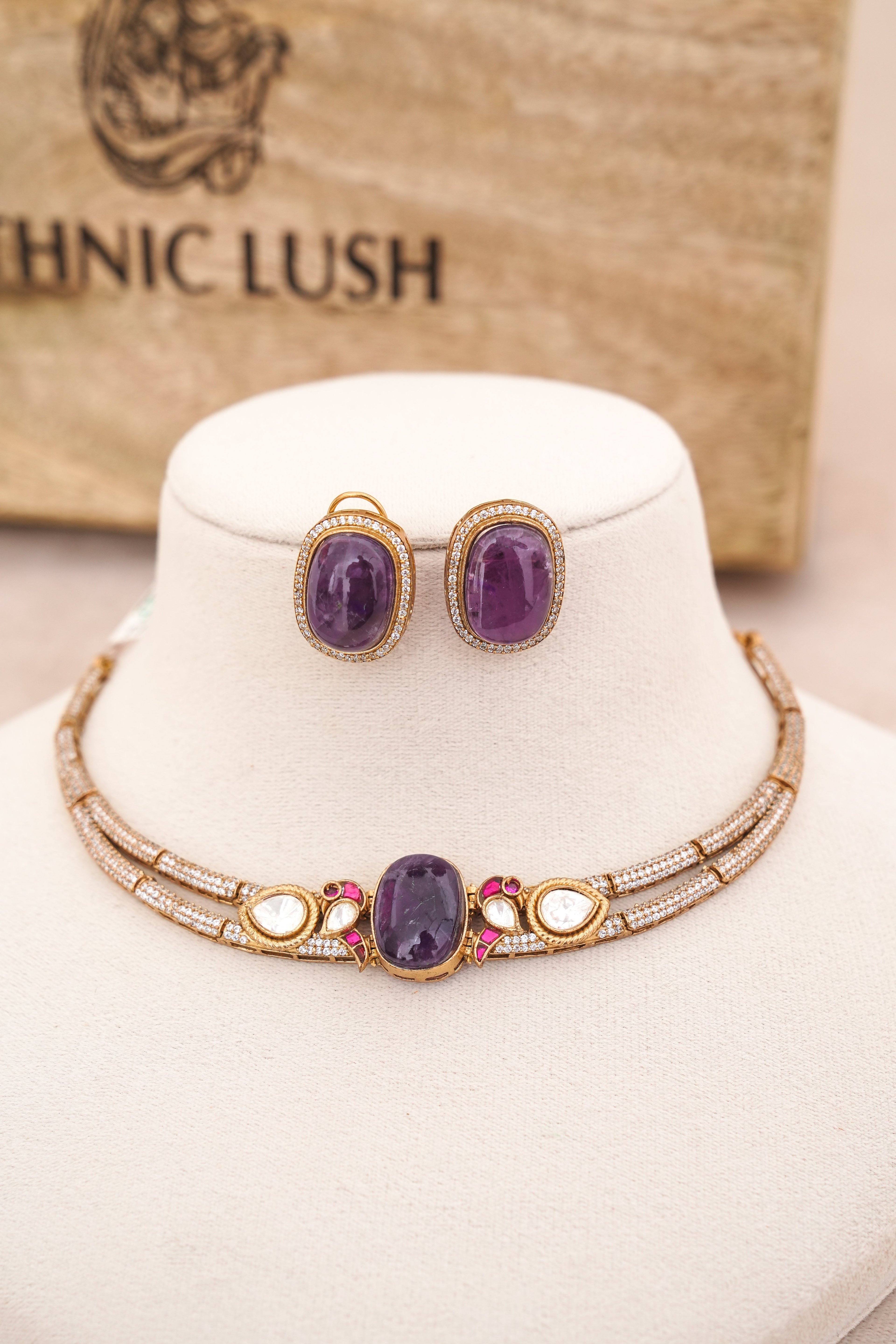 Amethyst Regency Choker Set