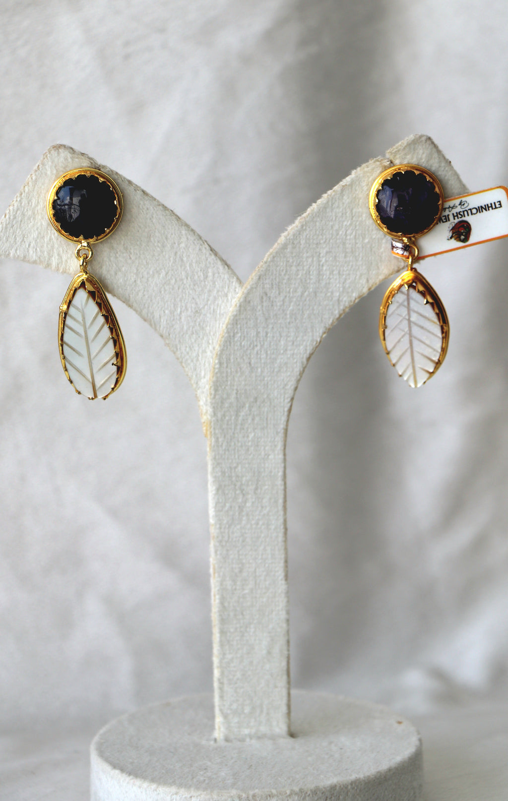 Amethyst Reverie Leaf Earrings
