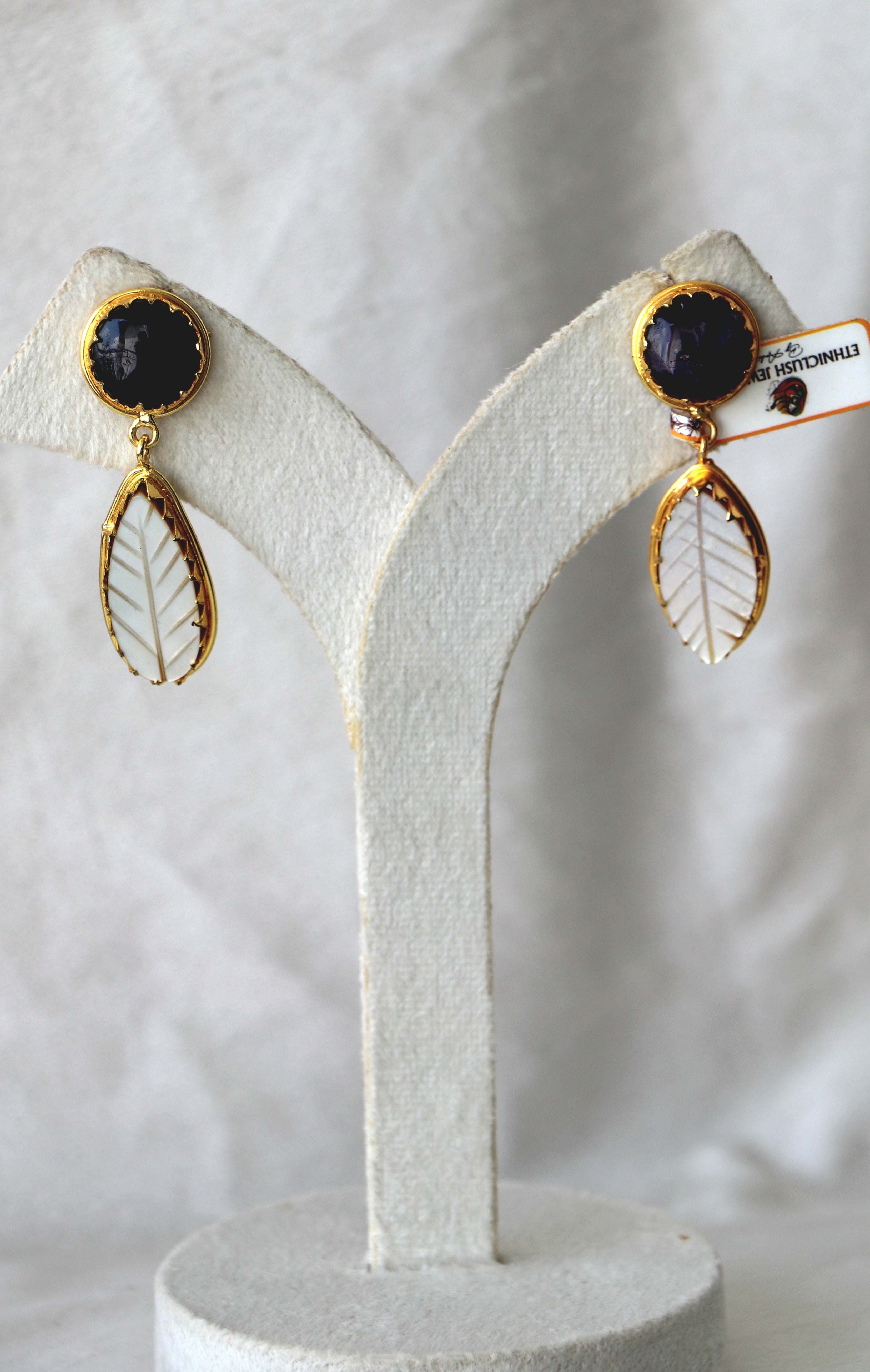 Amethyst Reverie Leaf Earrings