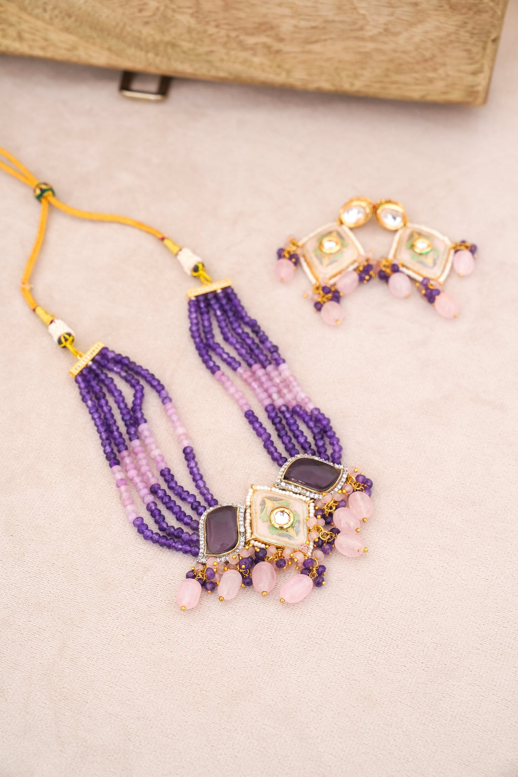 Amethyst  Rose Quartz Regal Set