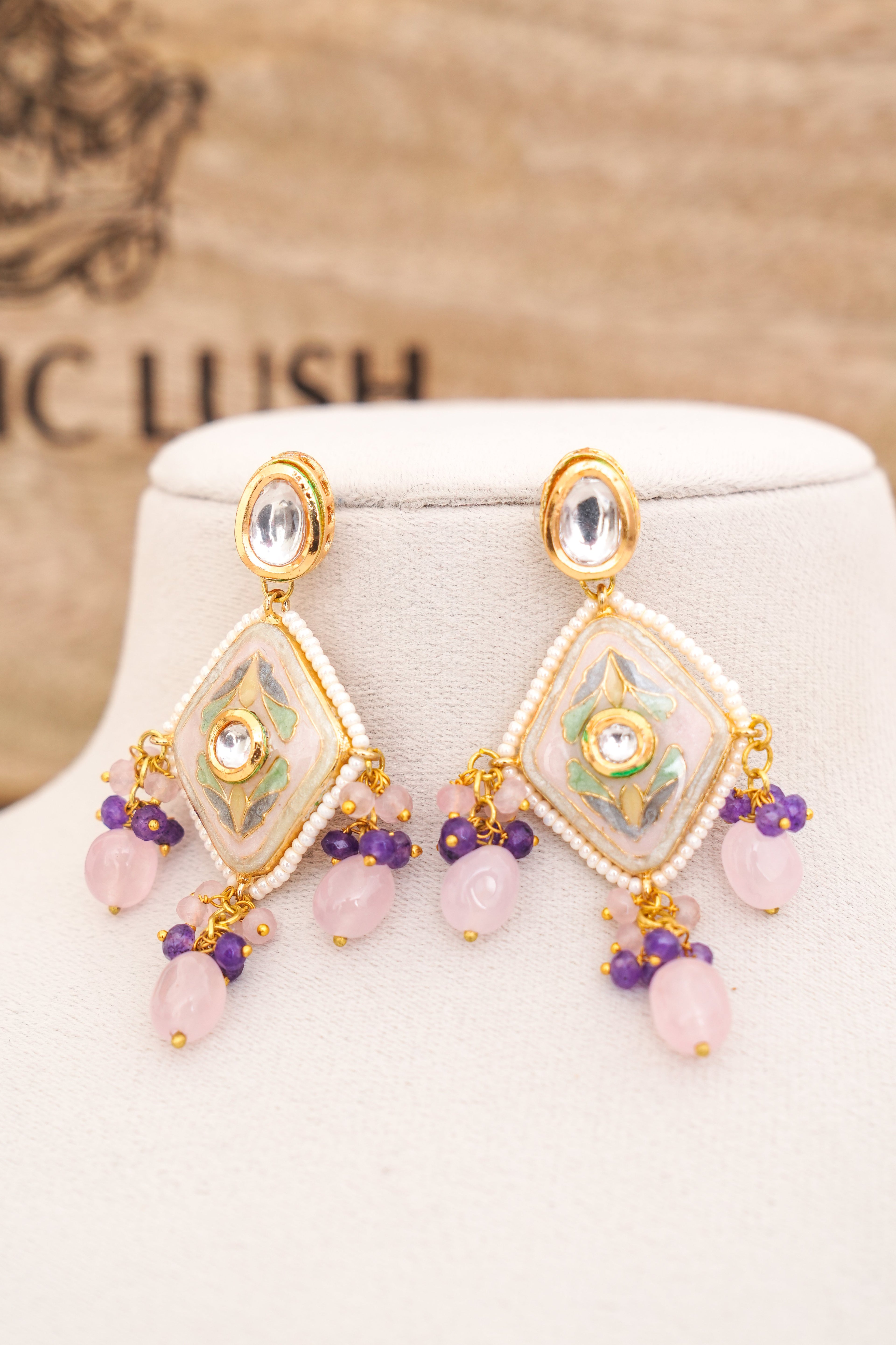 Amethyst  Rose Quartz Regal Set