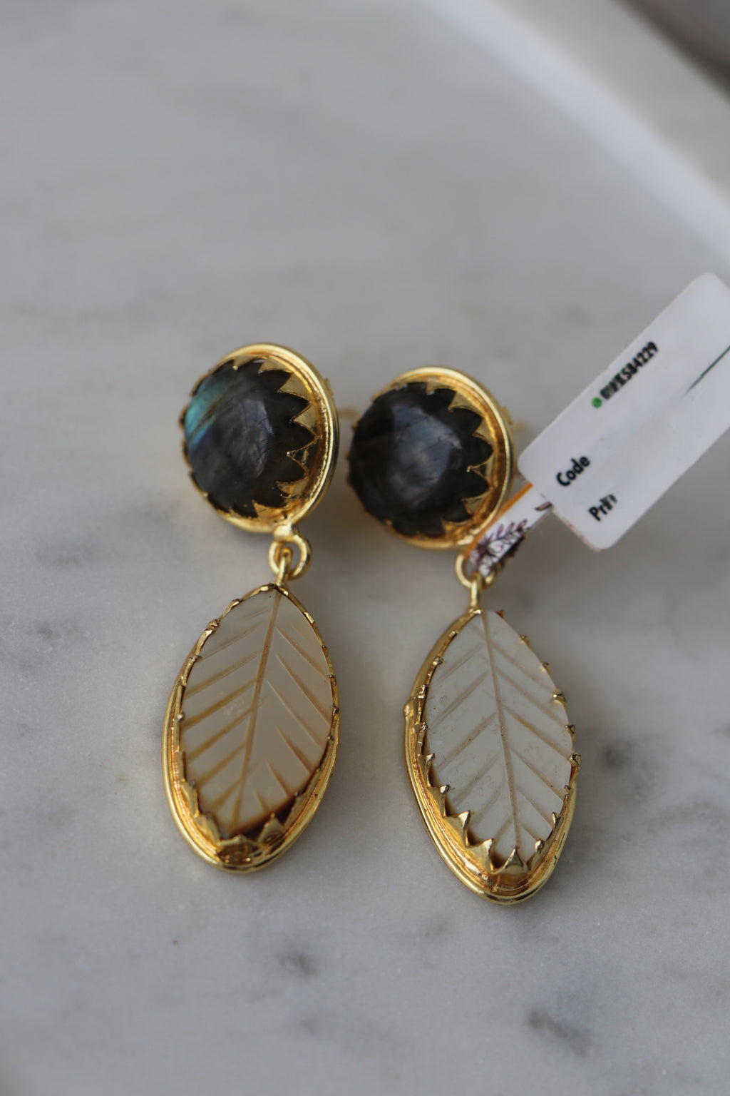 Aurora Leaf Iridescent Earrings