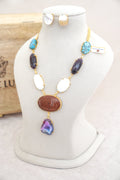 Azure  Amethyst Cascade Necklace Set