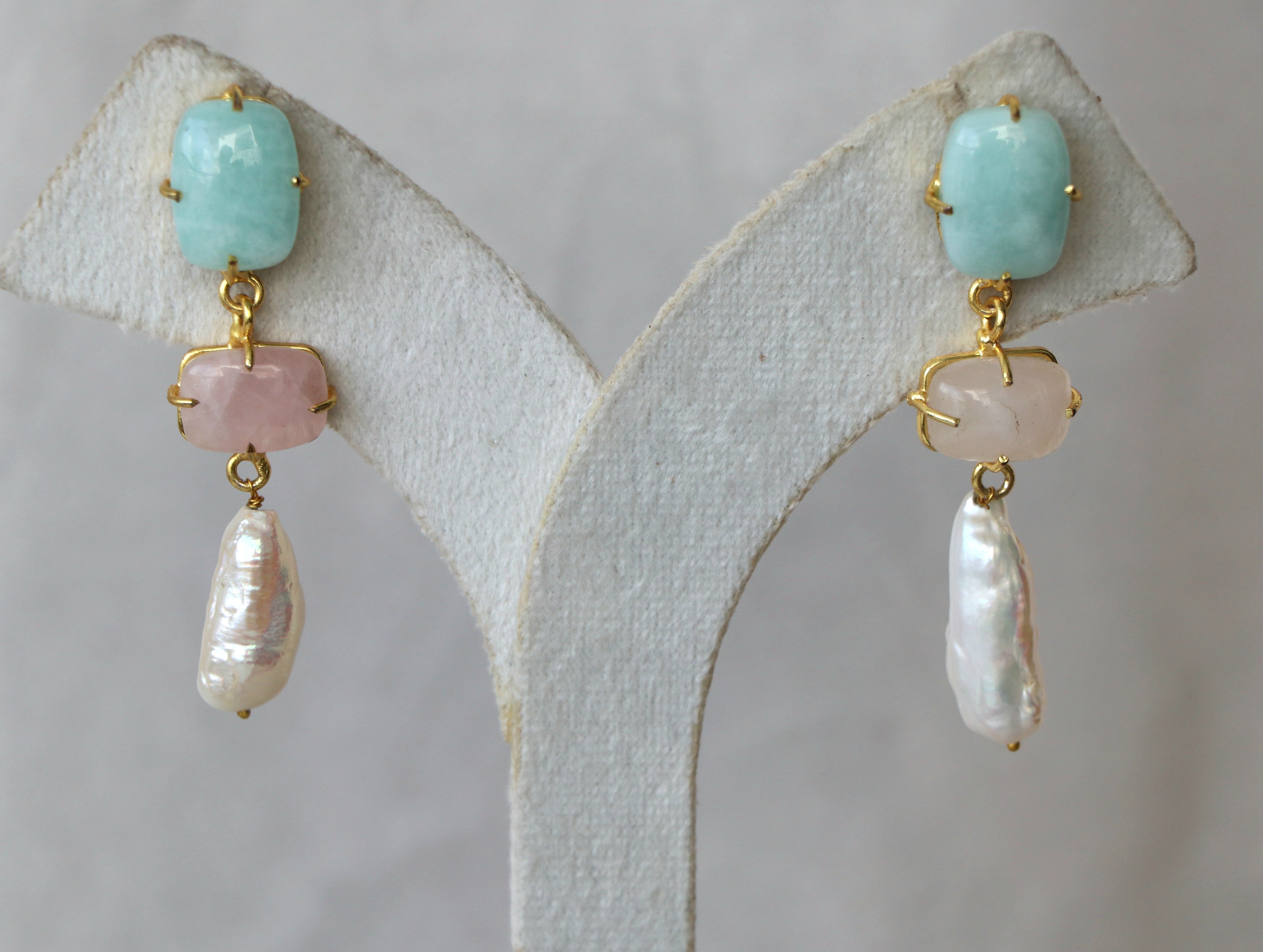 Azure Bloom Cascade Earrings