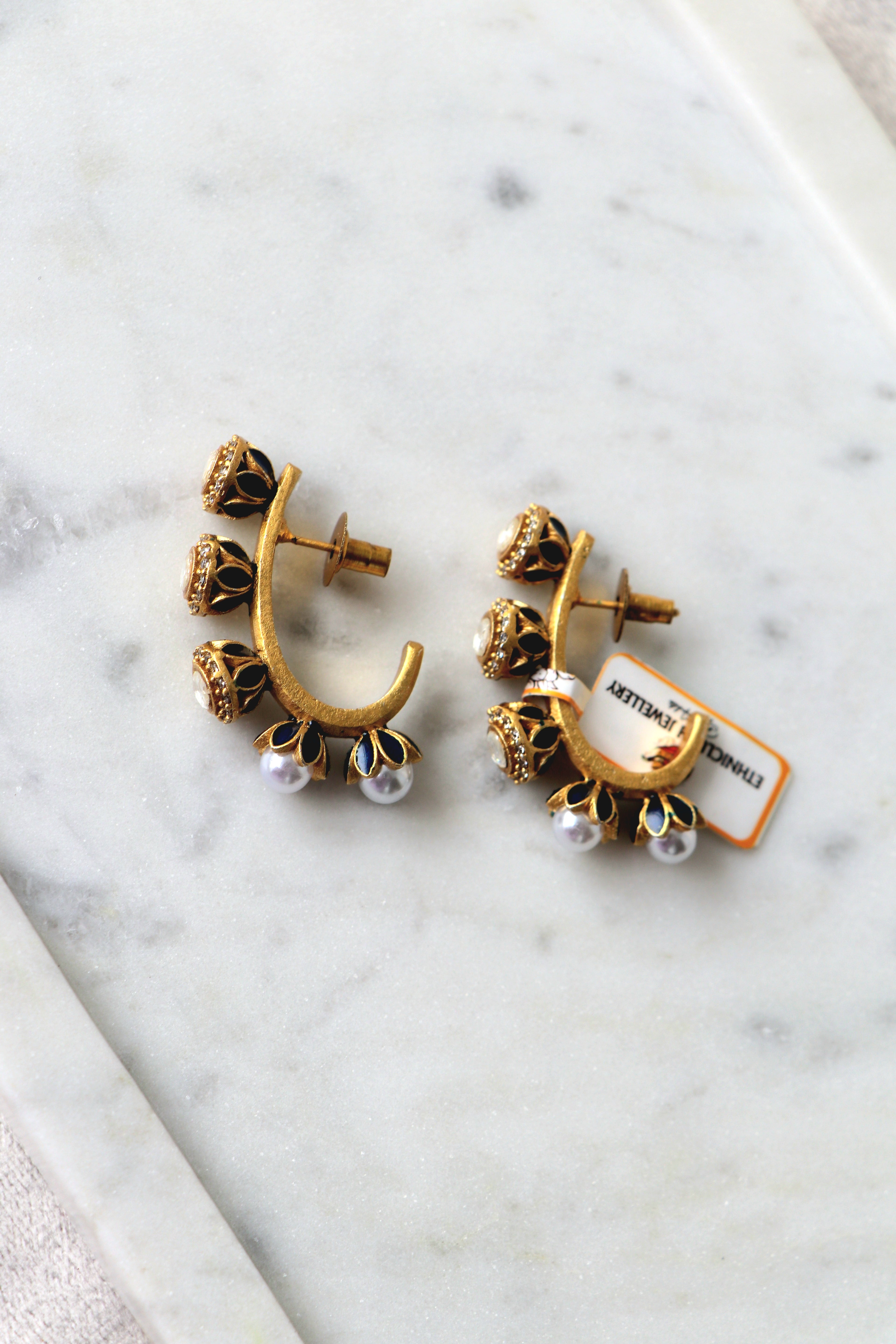 Azure Bloom Statement Earrings