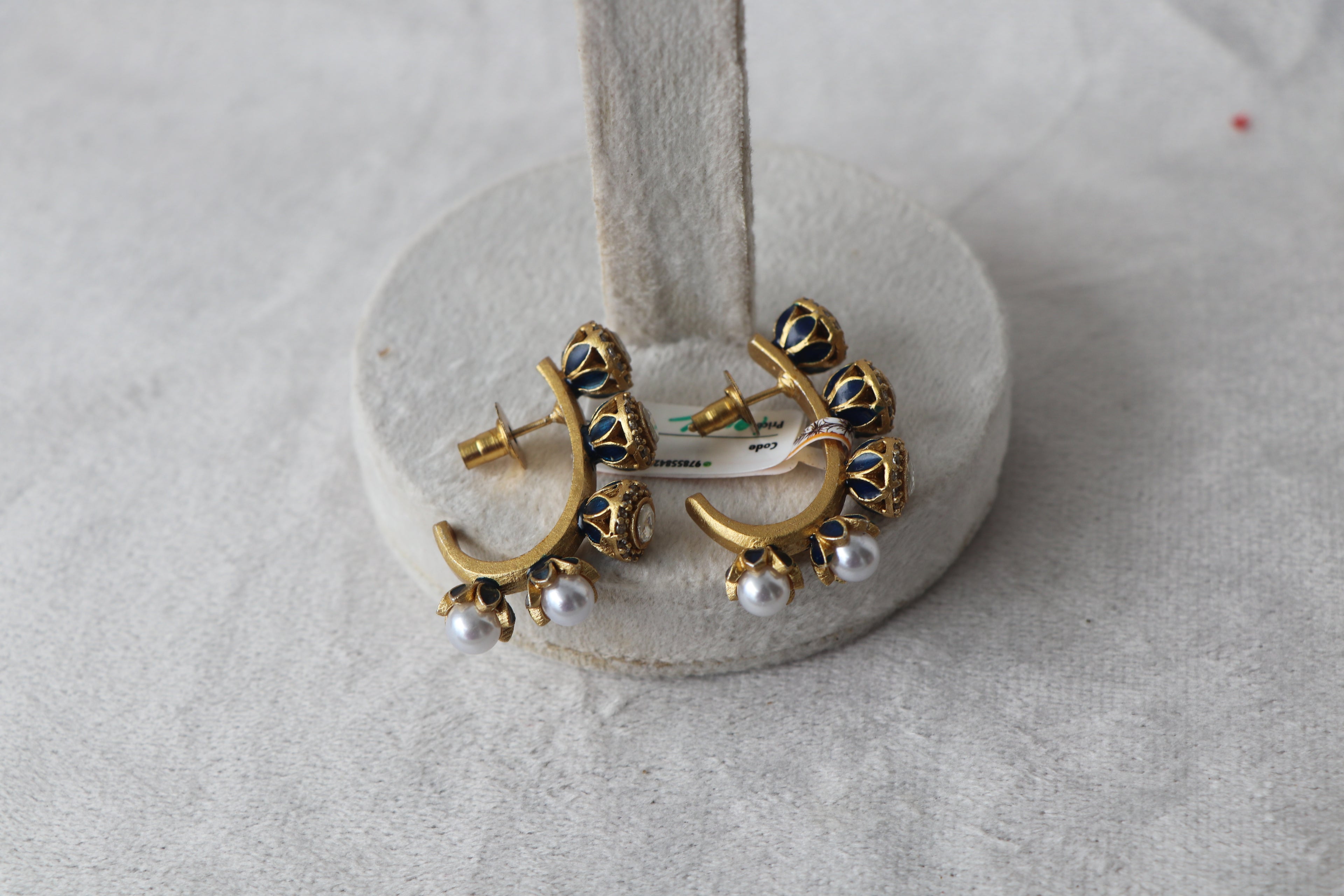 Bloom Enamel Huggie Earrings