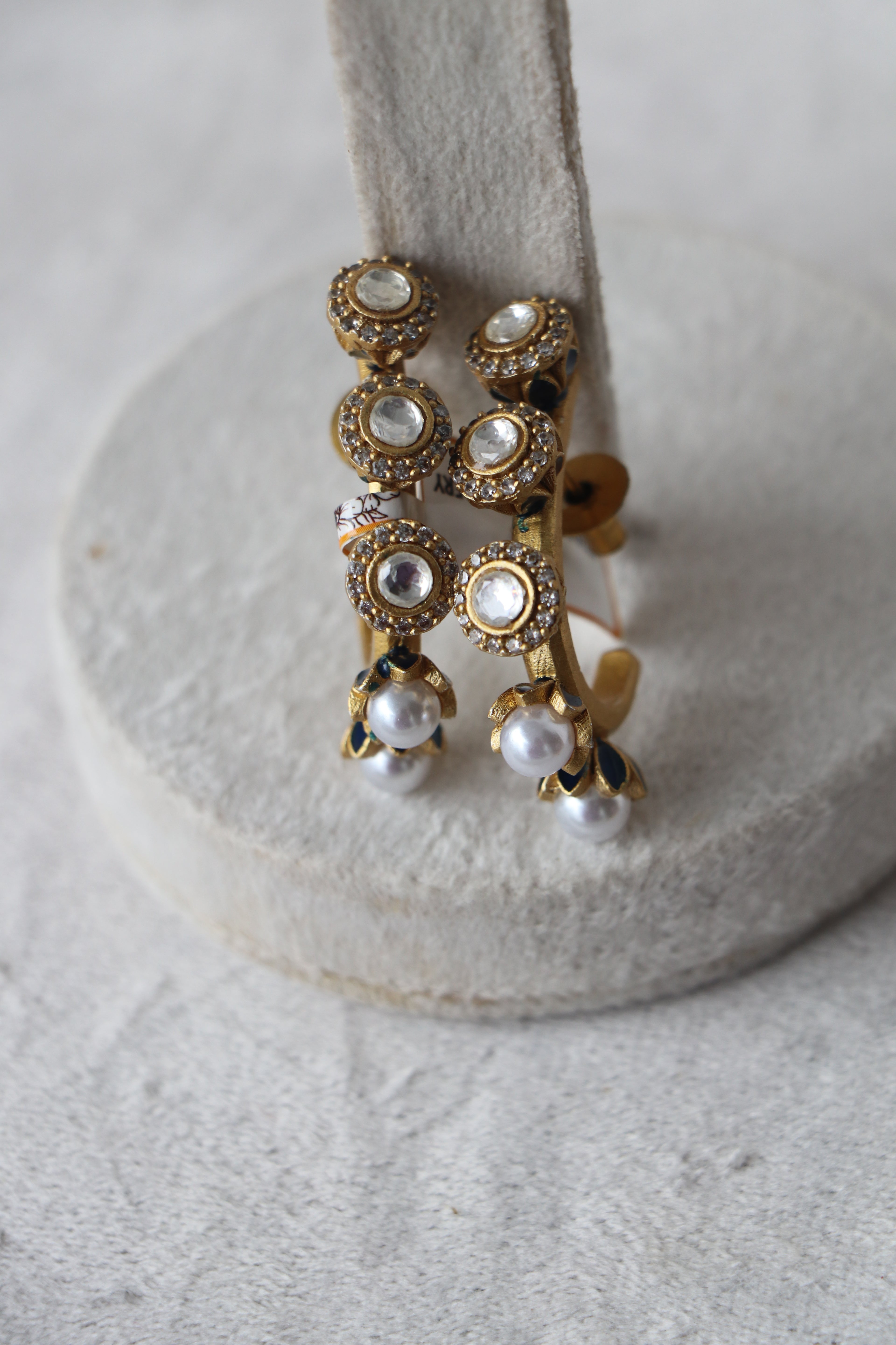 Bloom Enamel Huggie Earrings