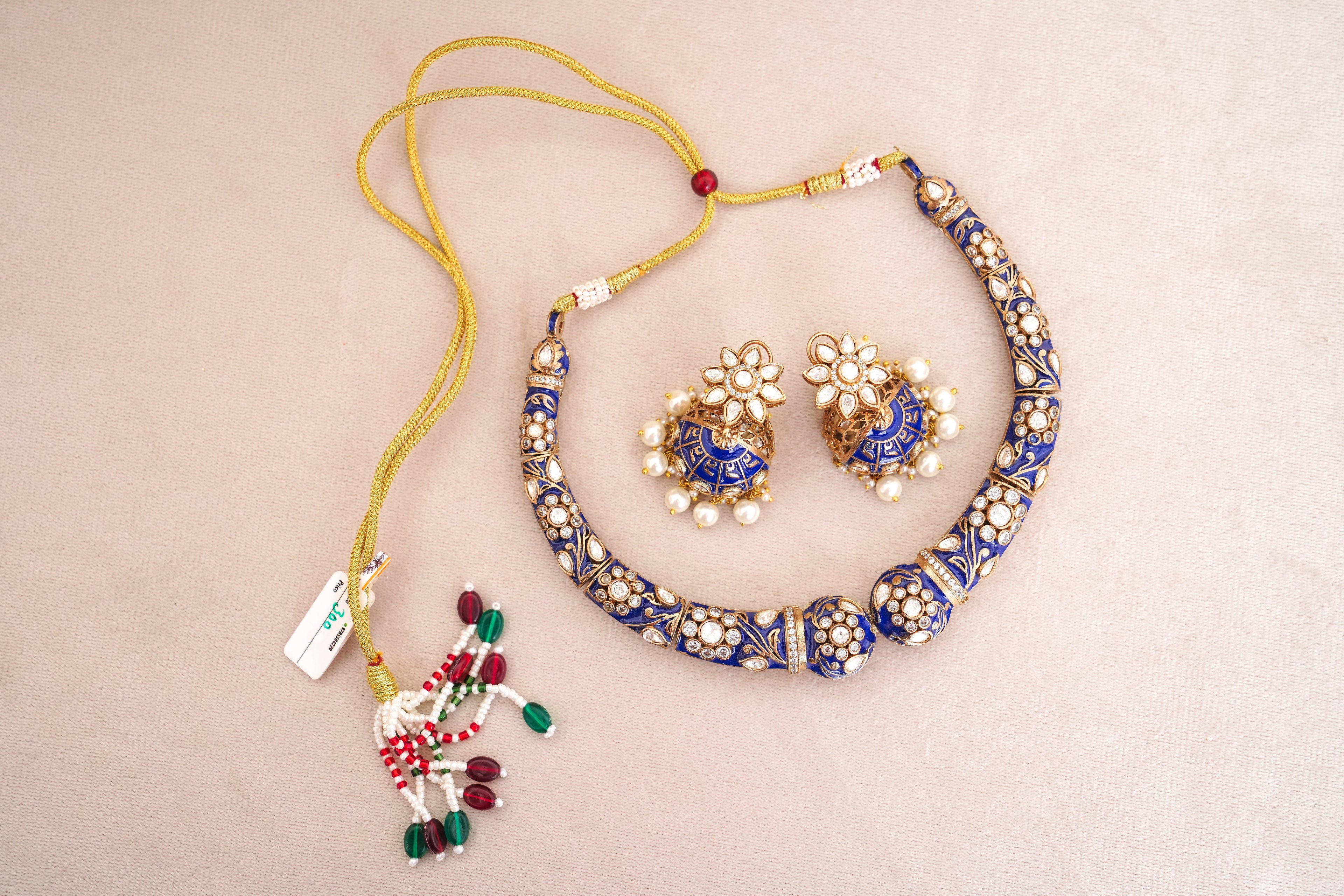 Azure Bloom Statement Necklace Set