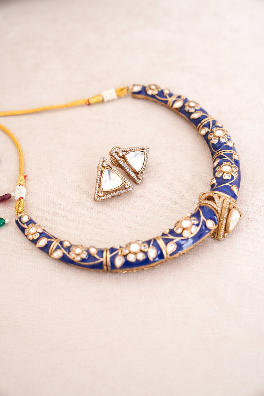 Azure Bloom Triad Choker Set