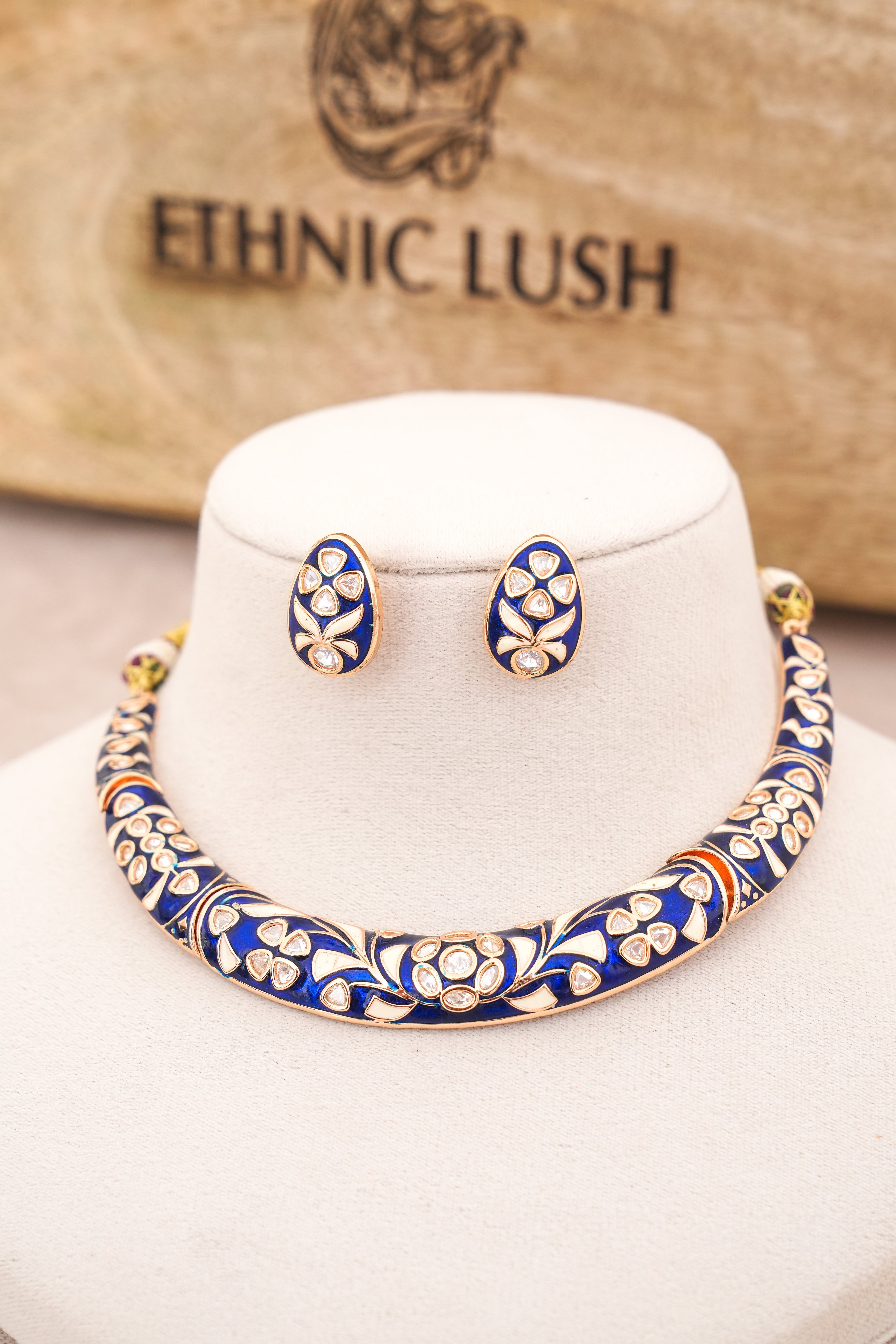 Azure Blossom Choker Set