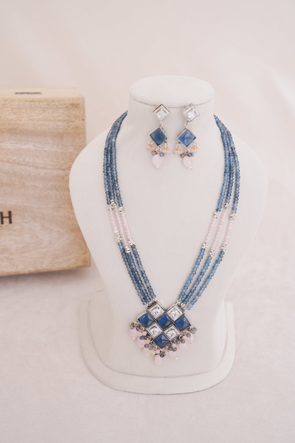Designer Beaded Statement Necklace Set